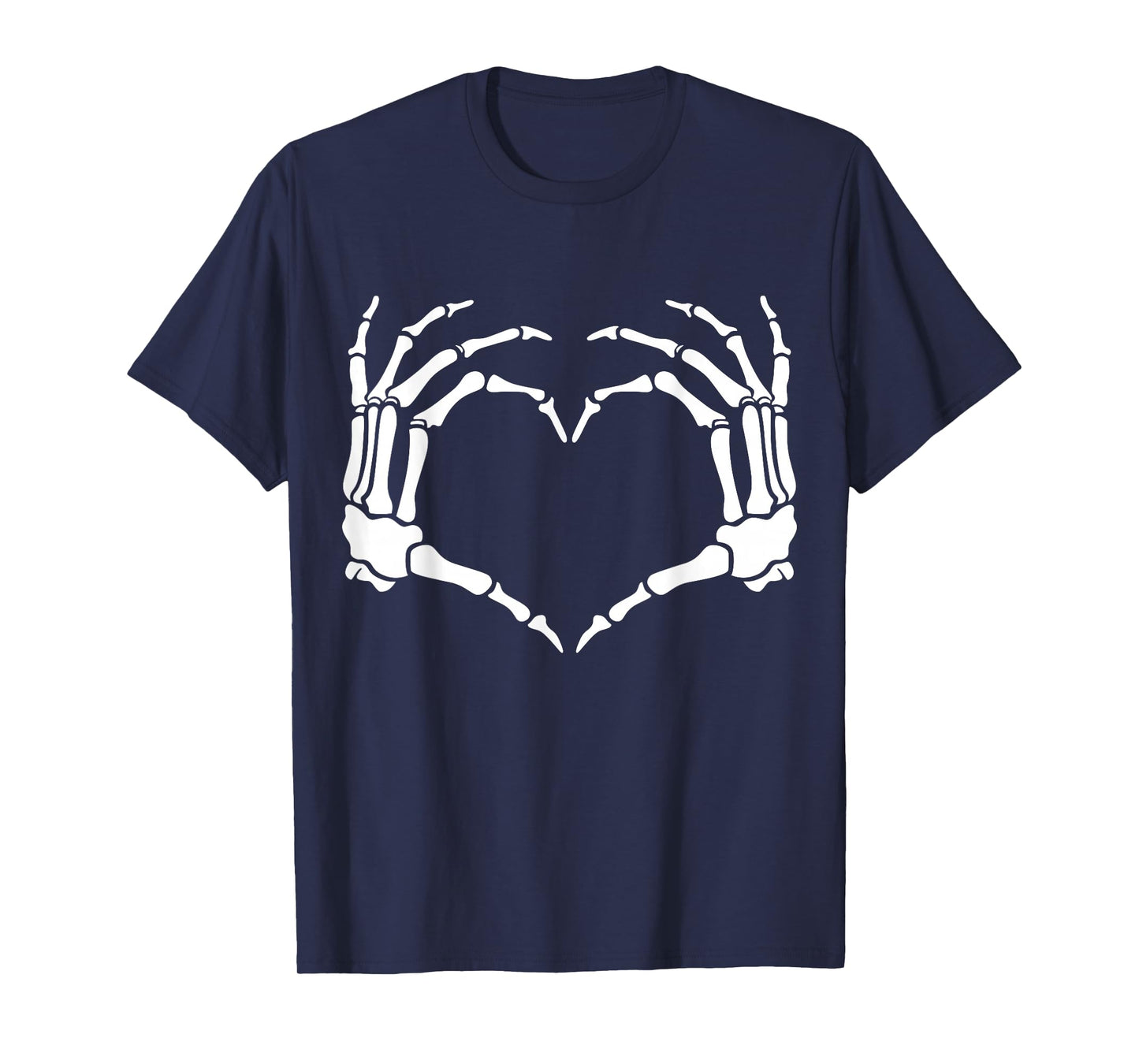Skeleton Hands Heart Sign Retro Halloween Costume T-Shirt
