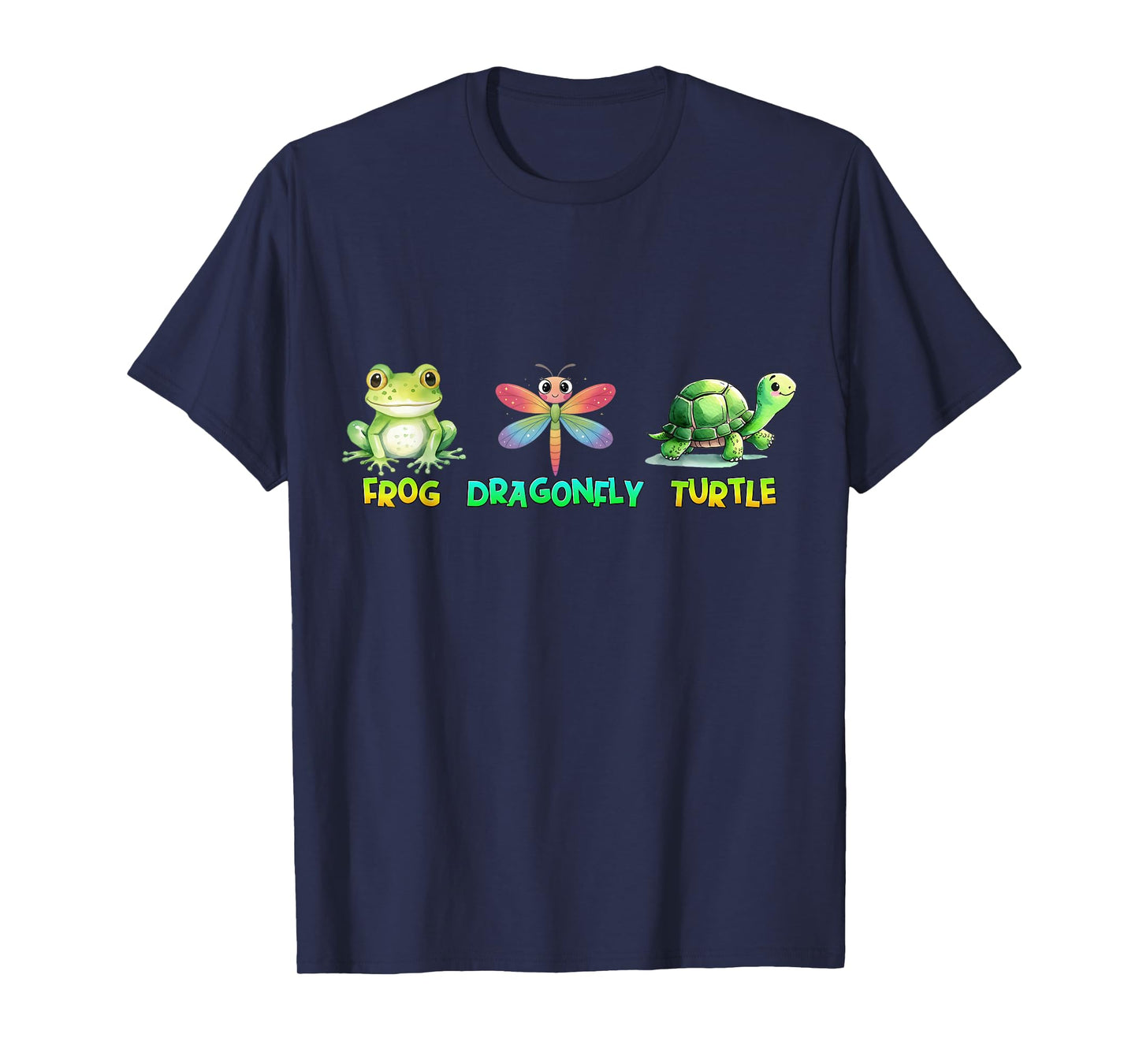 Chillin' With My Nature Crew – Frog, Turtle & Dragonfly T-Shirt