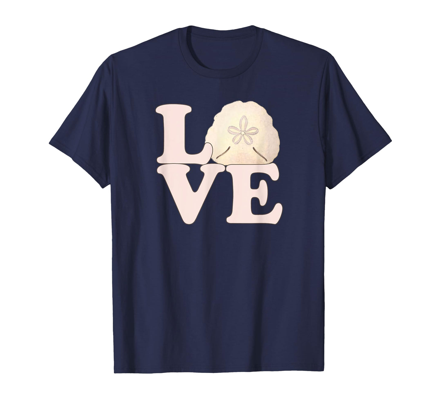Sand Dollar Shell Vintage Illustration Stacked LOVE T-Shirt