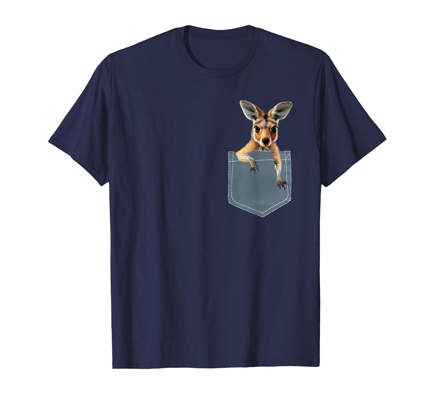 Cute Kangaroo in Pocket Shirt for Men, Women, Kids T-Shirt