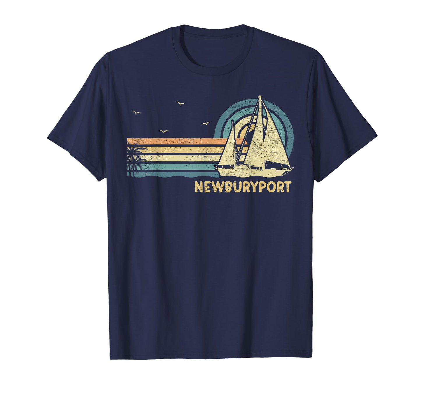 Newburyport Massachusetts Sailing Vacation Boating Sailboat T-Shirt