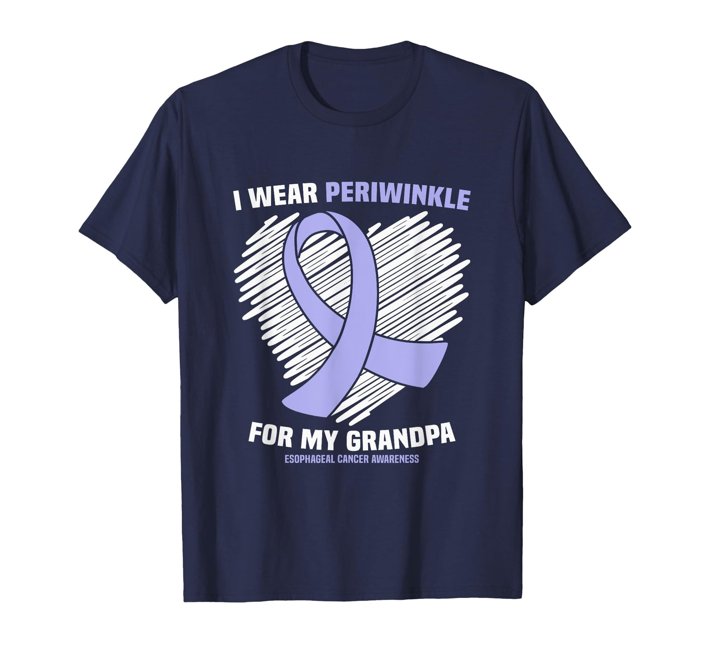I Wear Periwinkle For My Grandpa Esophageal Cancer Awareness T-Shirt