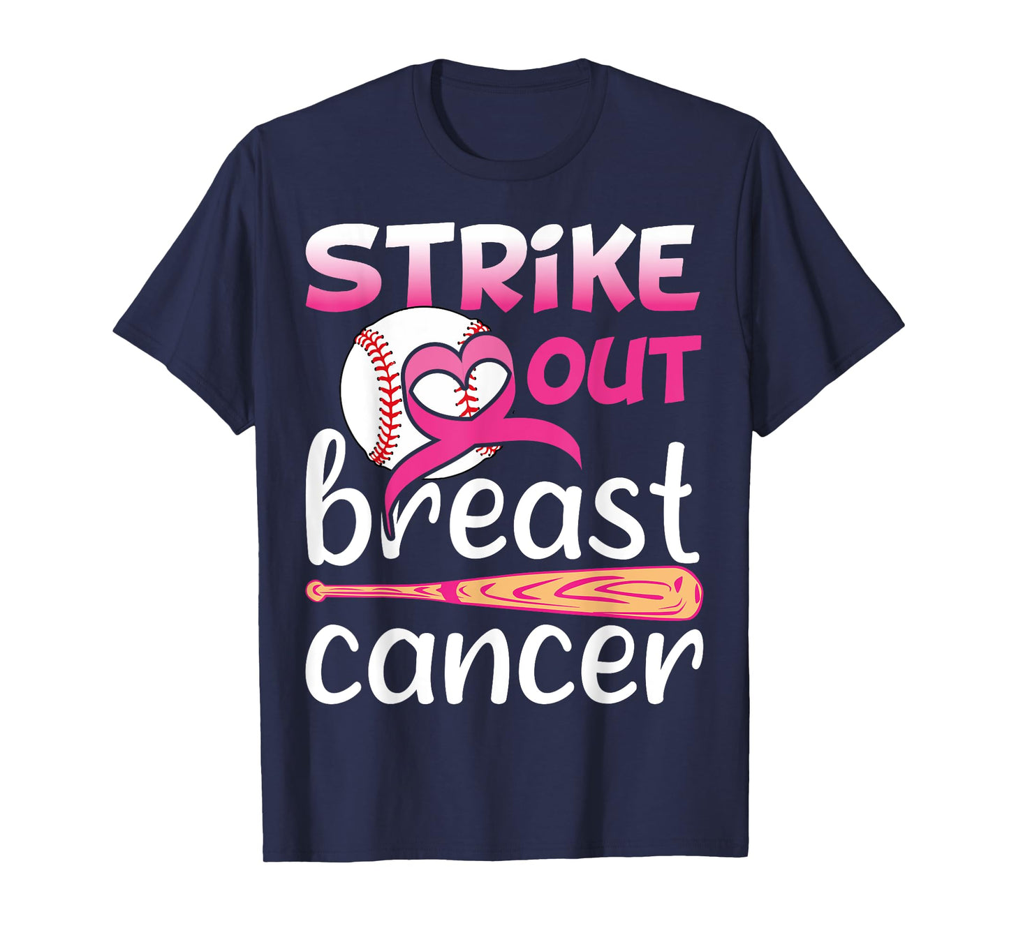 Strike Out Breast Cancer Awareness Baseball Softball Fighter T-Shirt