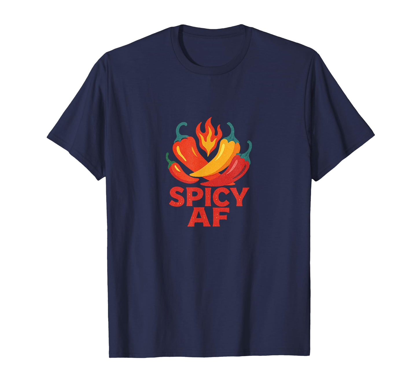 Spicy AF Hot Peppers Funny Fiery Foodie Heat Design T-Shirt