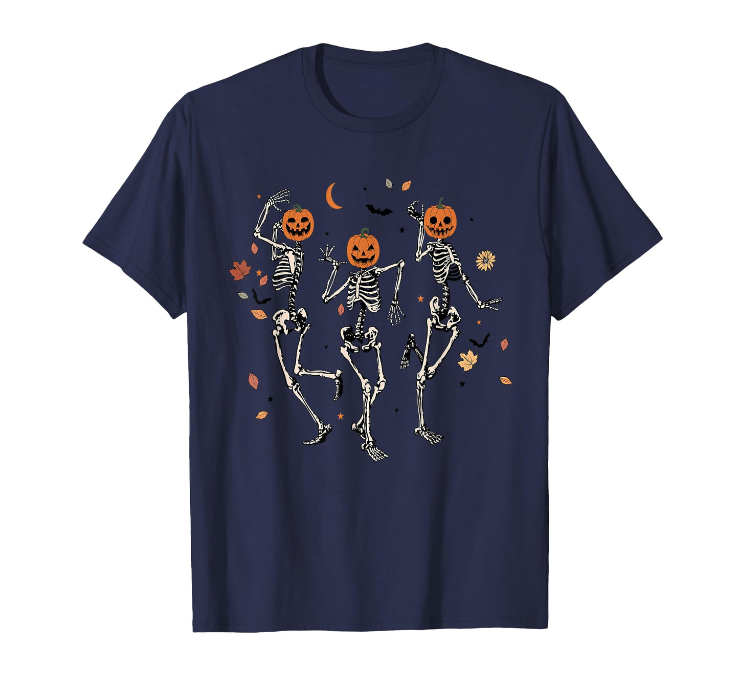 Funny Skeleton Dance Pumpkin Halloween Costume Fall T-Shirt