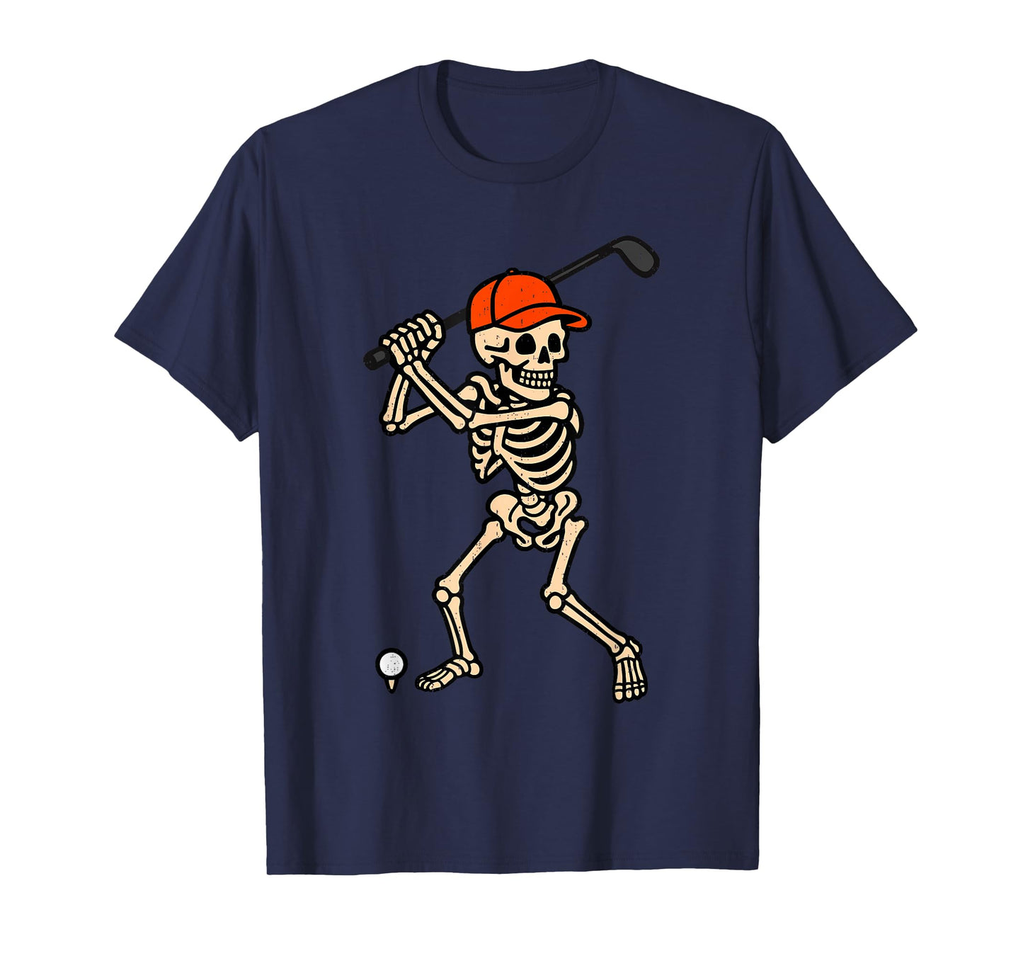 Skeleton Golf Halloween Costume Golfing Spooky Sport Player T-Shirt