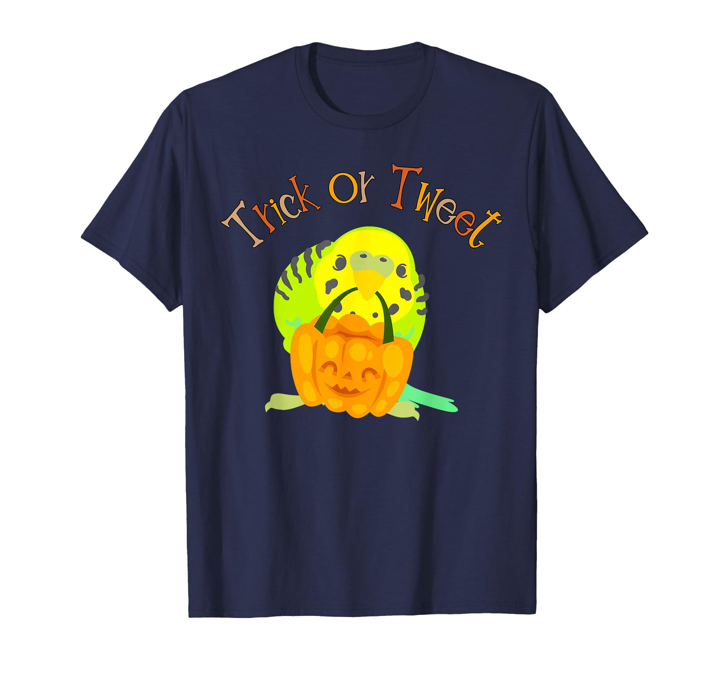 Trick Or Tweet Parakeet Budgie Mom Halloween Bird Owner T-Shirt