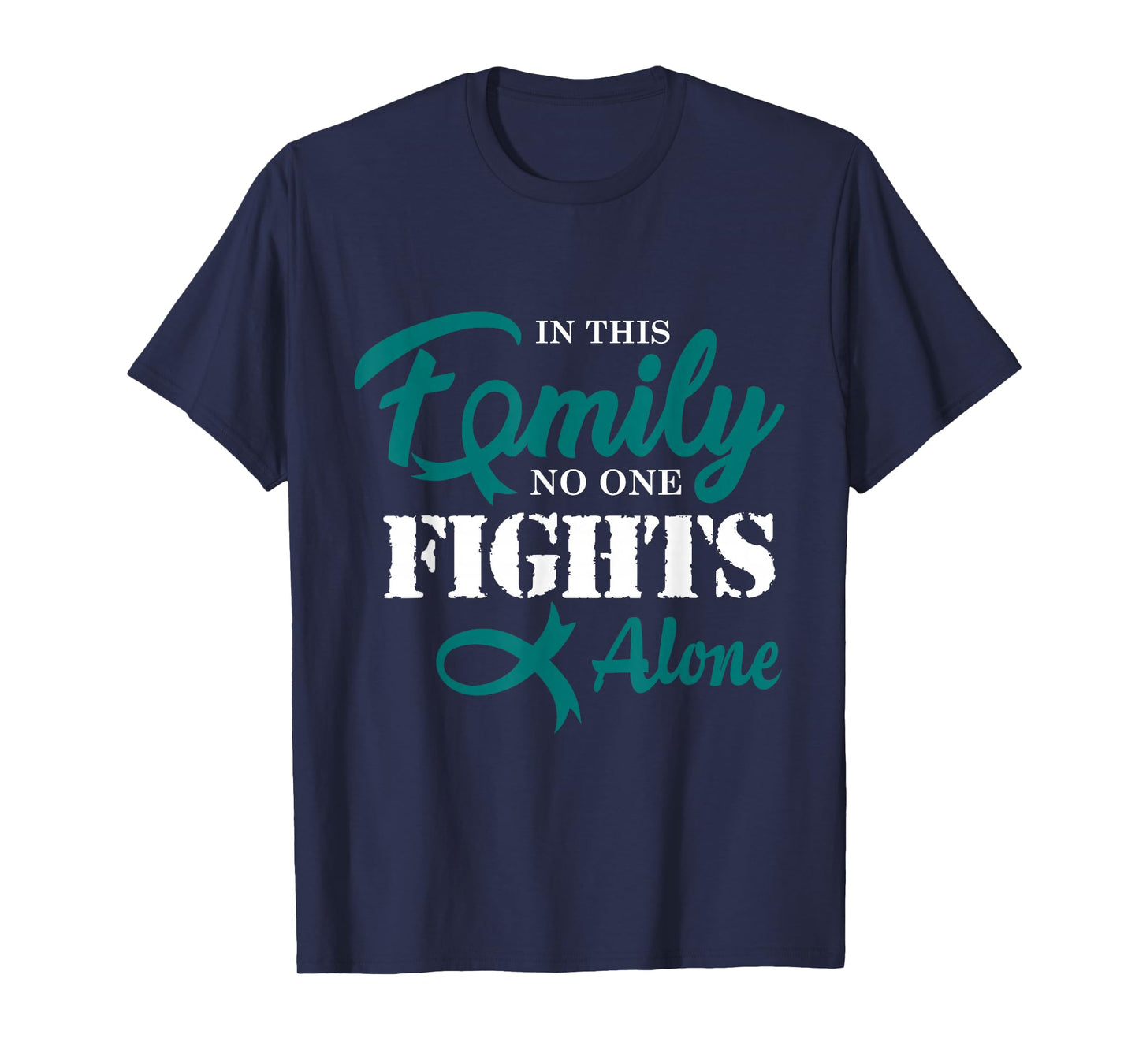 Ovarian Cancer Fight Cancer Ribbon T-Shirt