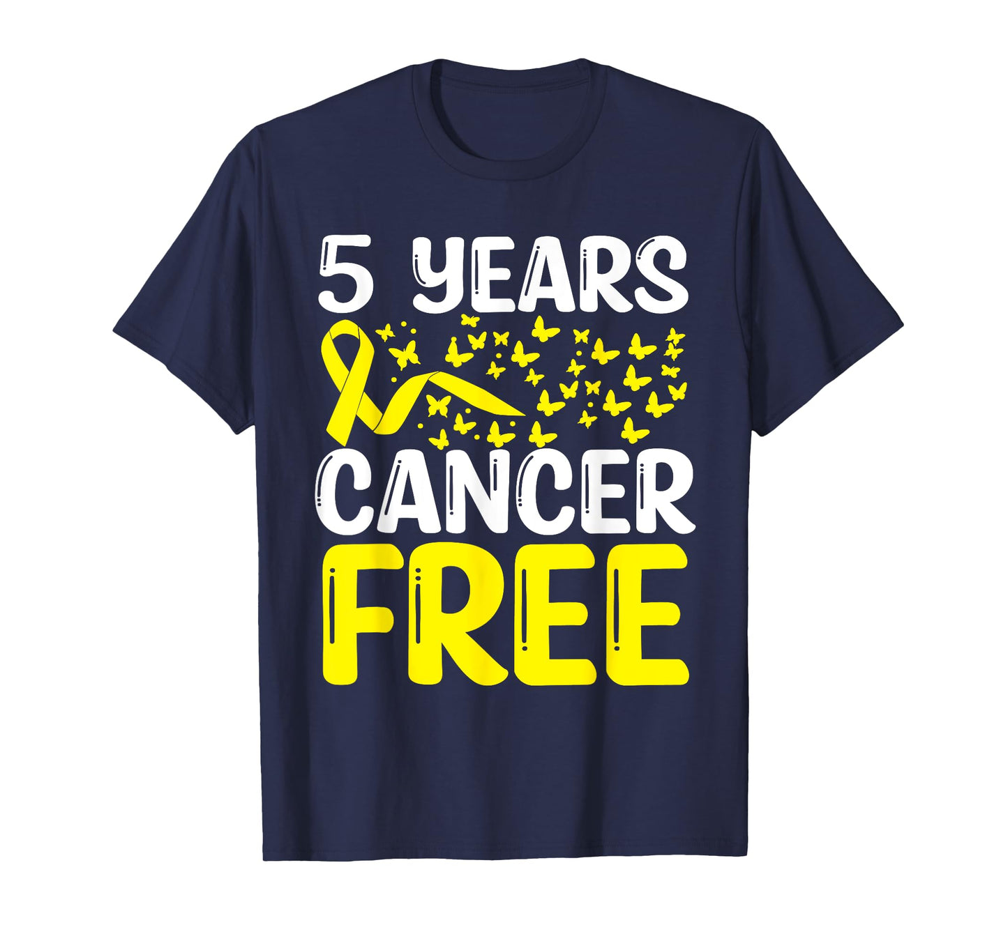 5 Years Childhood Cancer Free Neuroblastoma Survivor Ribbon T-Shirt
