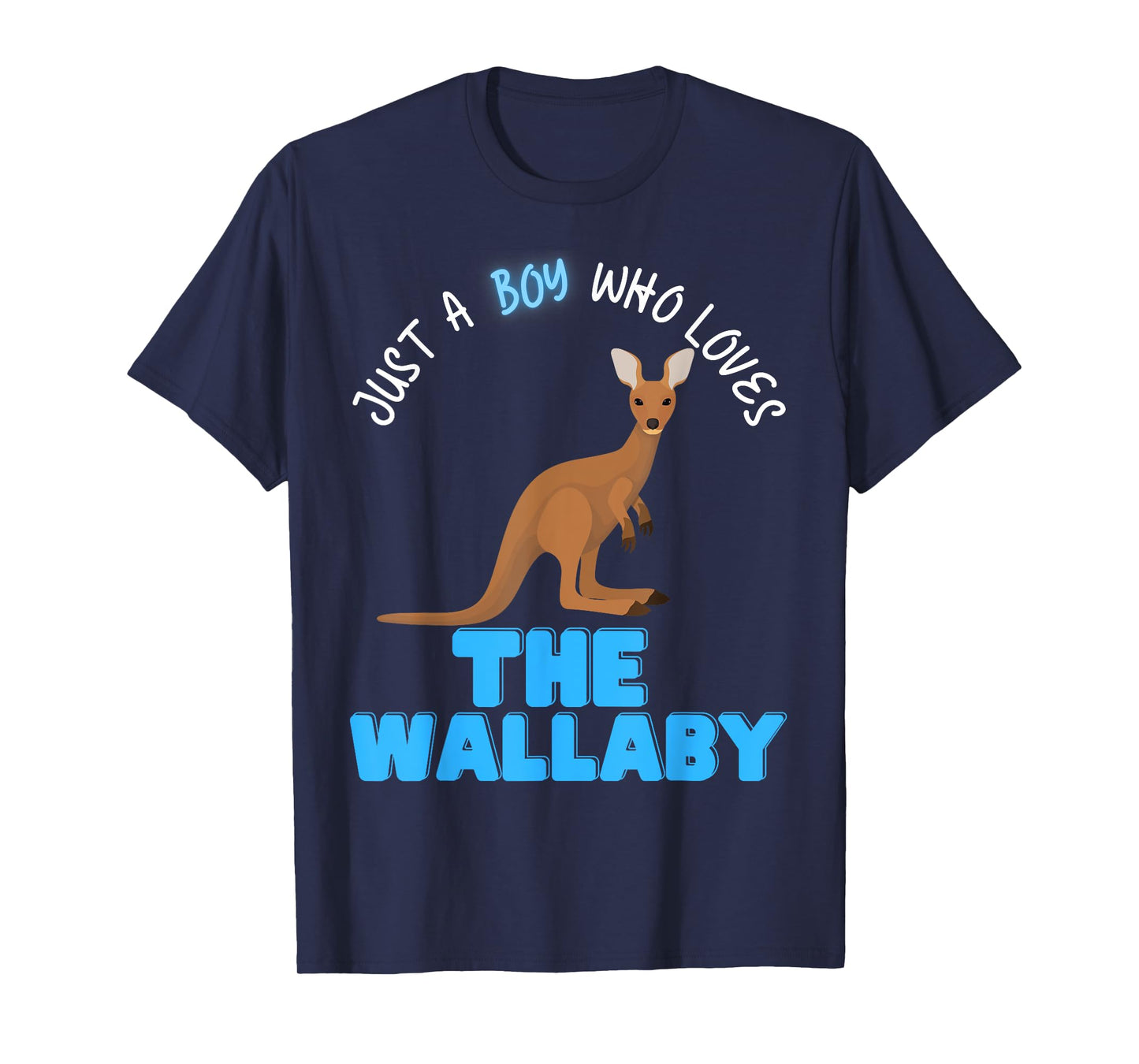 Just A Boy Who Loves Wallabys Cute Boys Fun Love Wallaby T-Shirt
