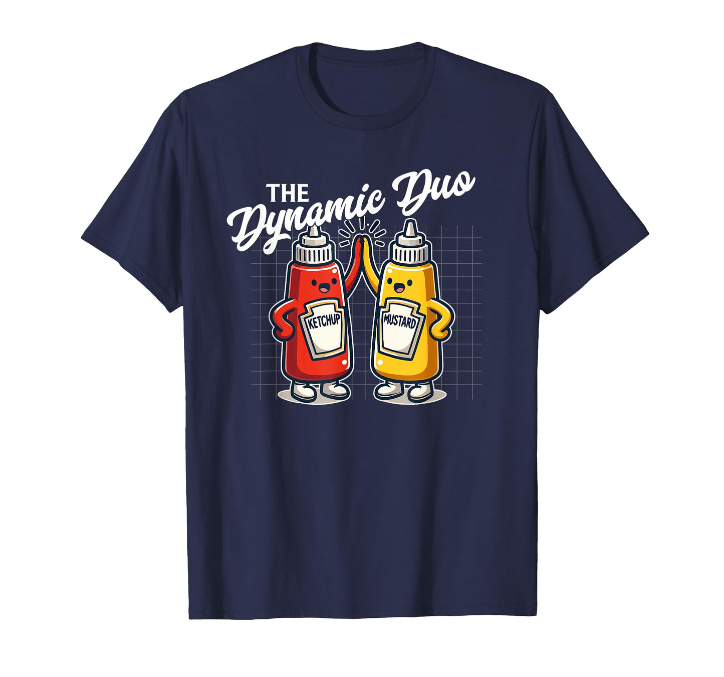 Ketchup Mustard Dynamic Duo Best Friends Funny Condiment T-Shirt