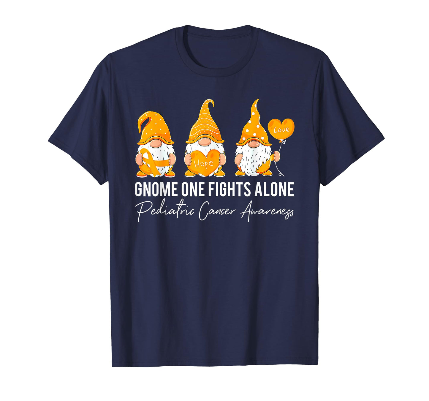 Gnome Fights Pediatric Cancer Awareness Yellow Ribbon T-Shirt