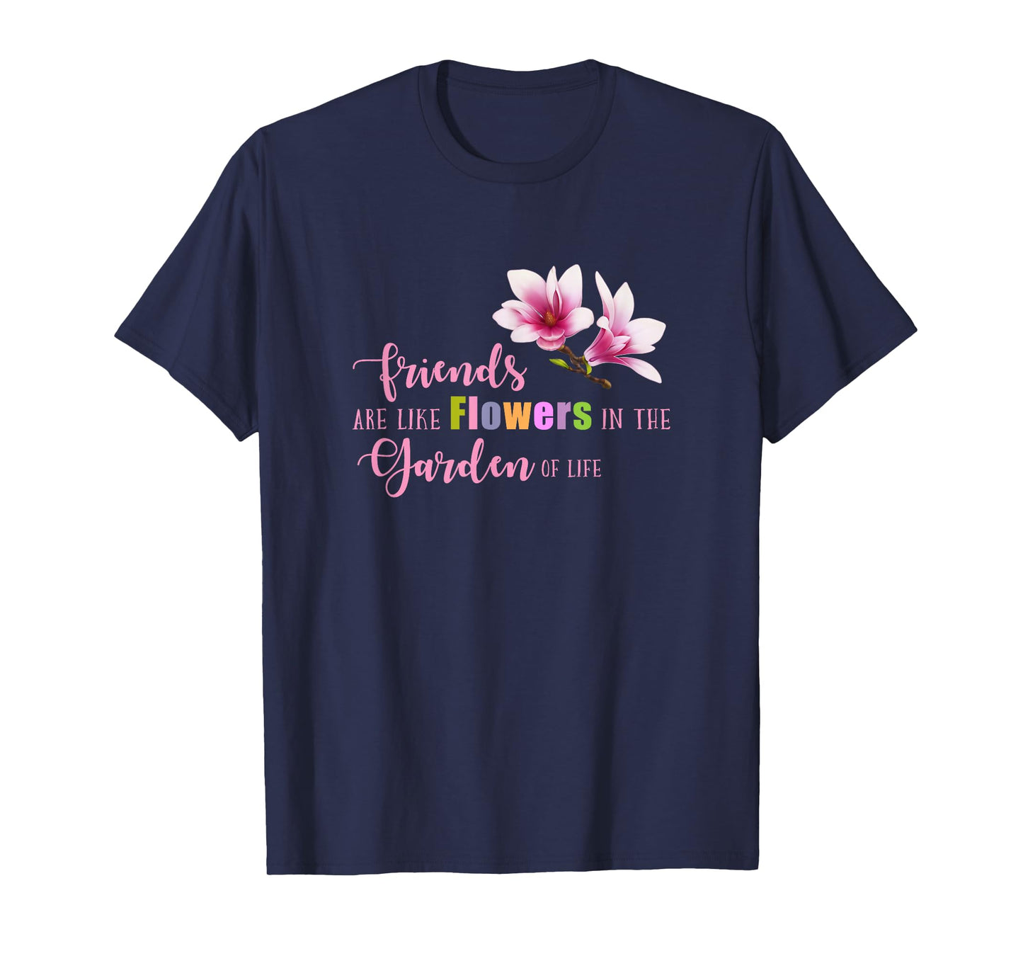 Women T Shirt Cute Best Friend Friendship Flower Girls T-Shirt