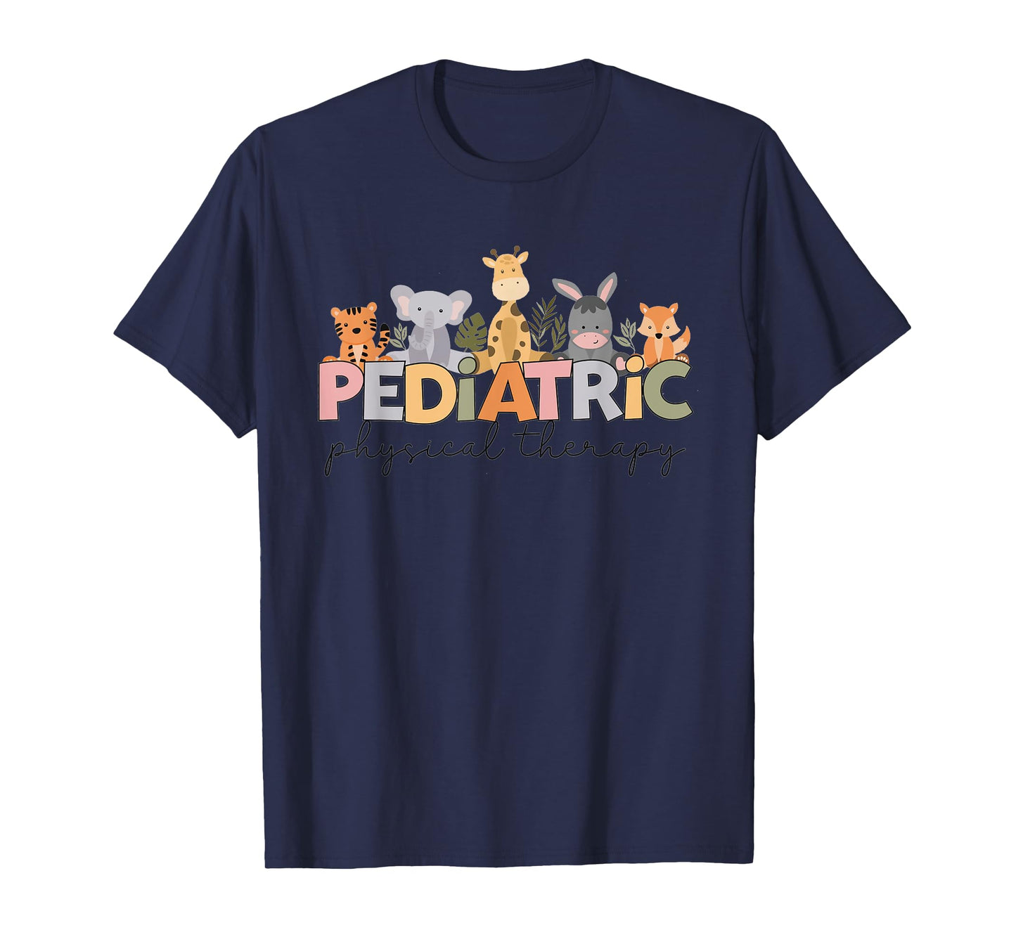 Pediatric Physical Therapy Therapist PT Crew Safari Animals T-Shirt