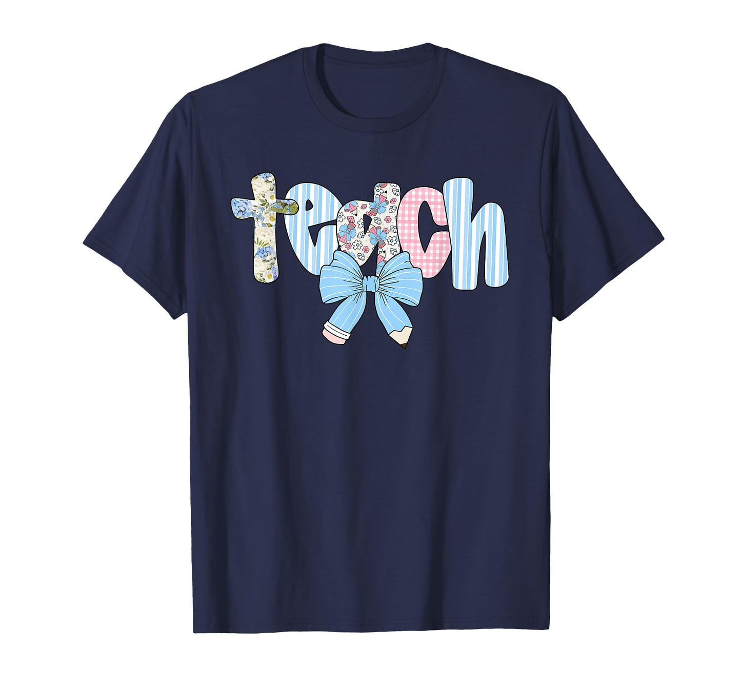 Coquette Bow Teach Teacher Happy First Day Back To School T-Shirt