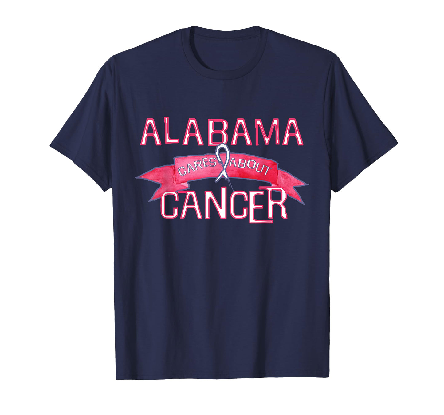ALABAMA Cares About Breast Cancer Support Breast Cancer T-Shirt
