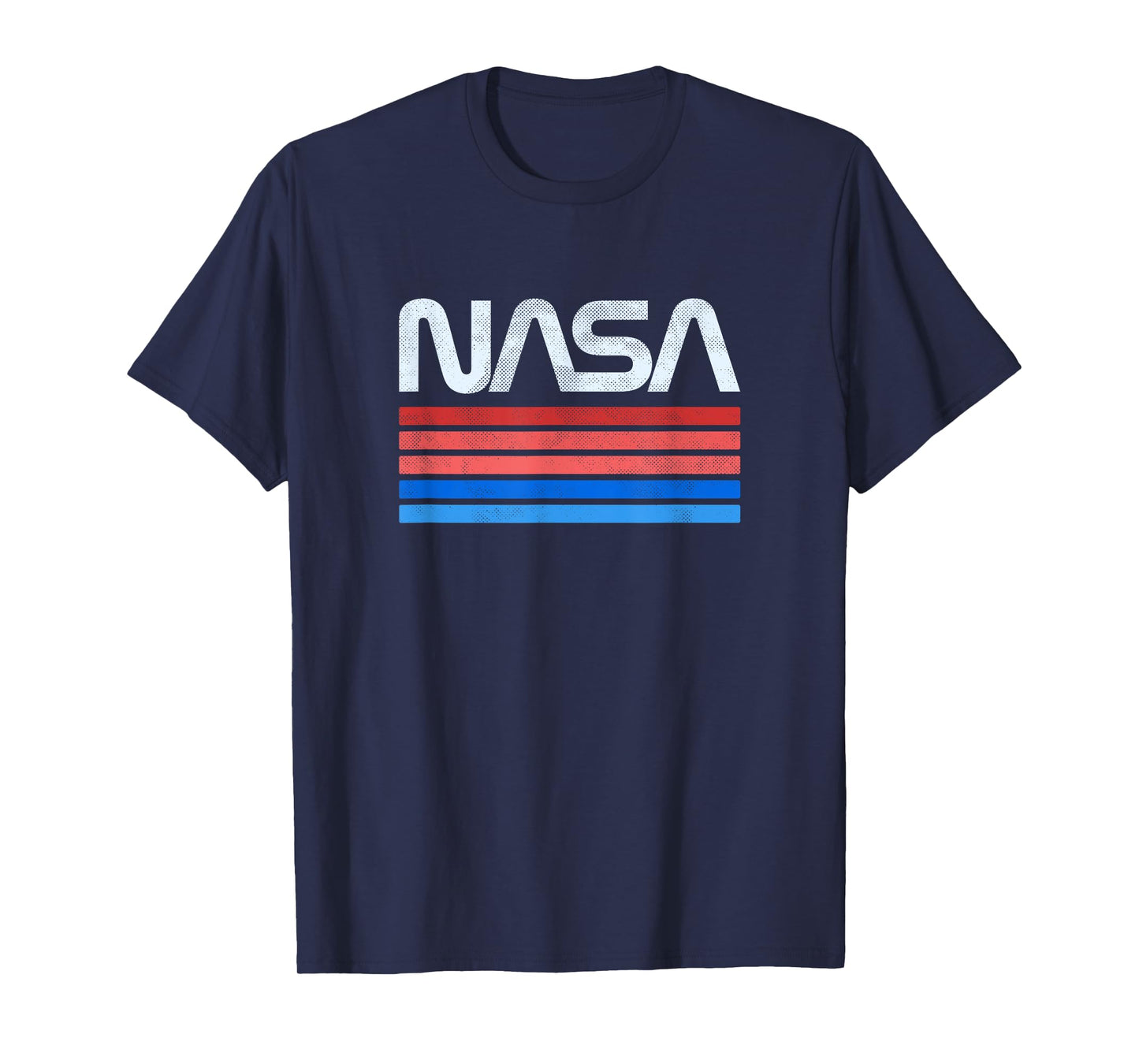 60s 70s Vintage Retro NASA Worm Logo Vintage NASA gift idea T-Shirt, Small, Black