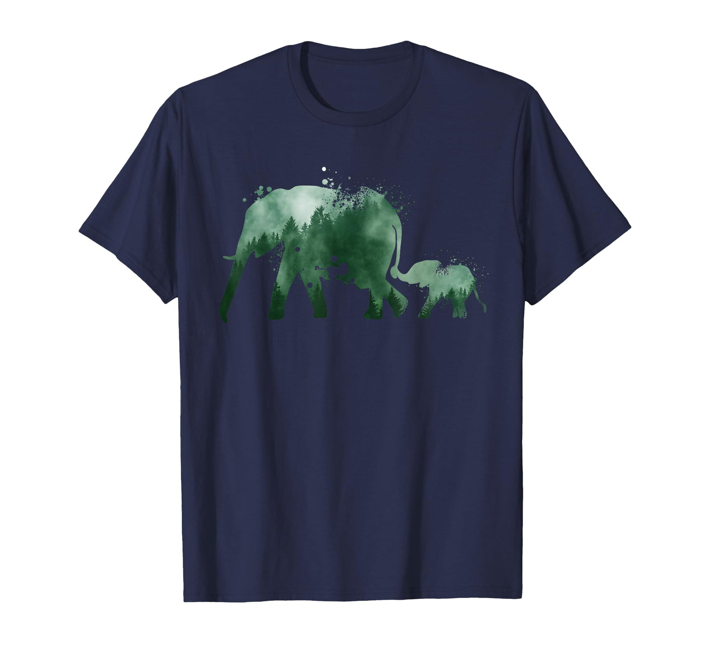 Vintage Elephant Silhouette | Men Women | Baby Elephant T-Shirt