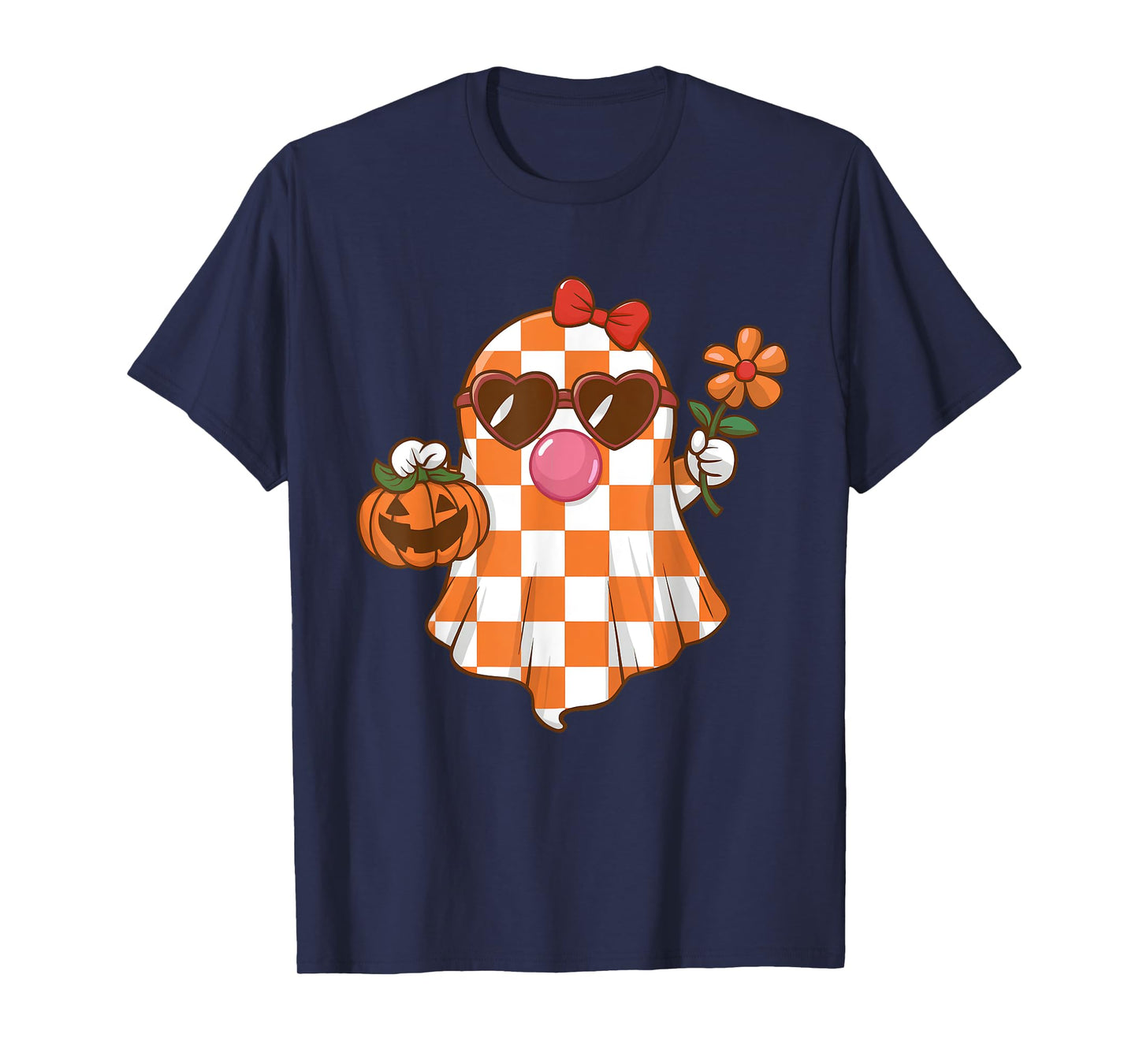 Cute Ghost Blowing Bubble Halloween Bougie Costume Girls Kid T-Shirt