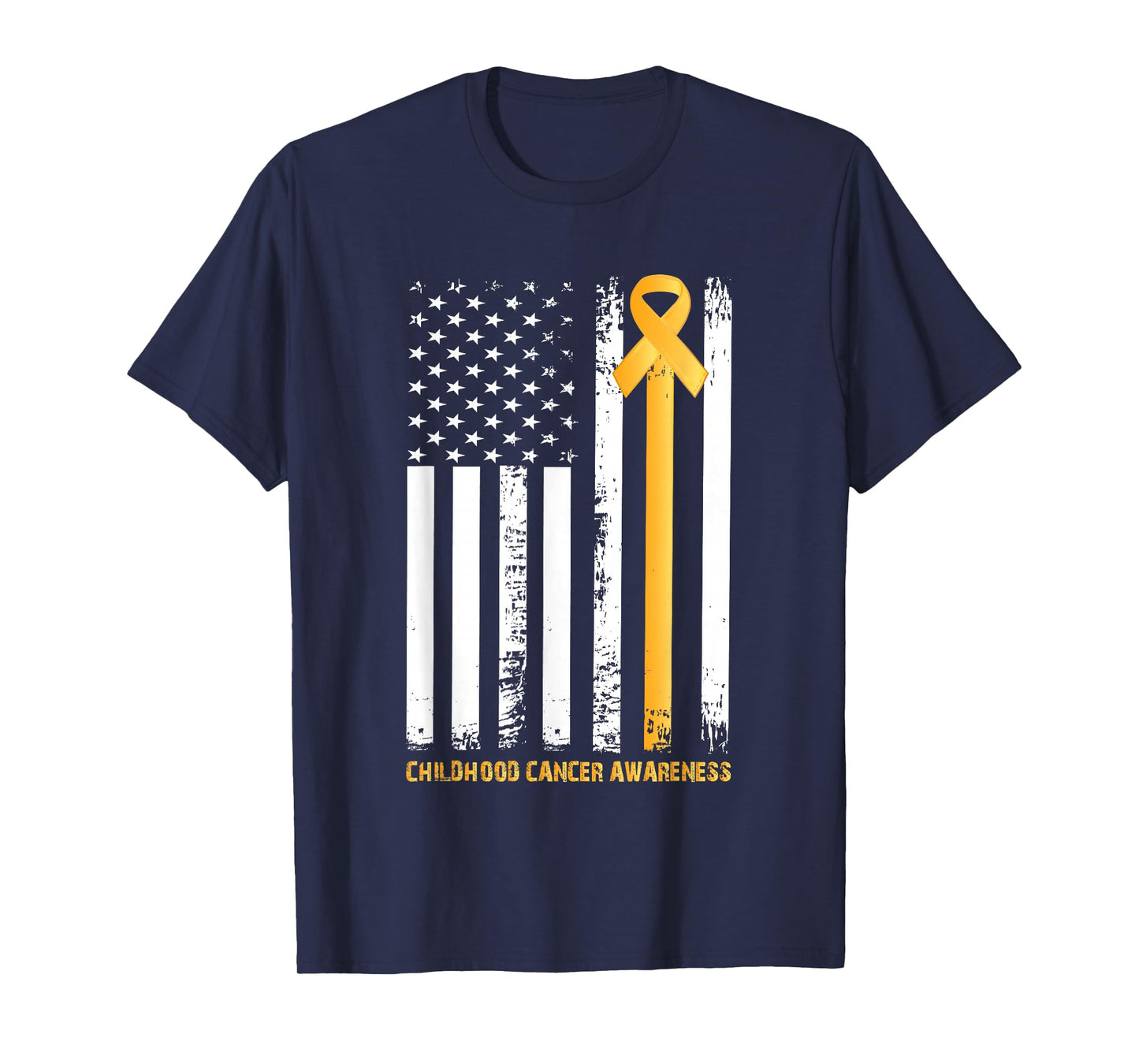 ribbon in a flag, Childhood cancer awareness T-Shirt