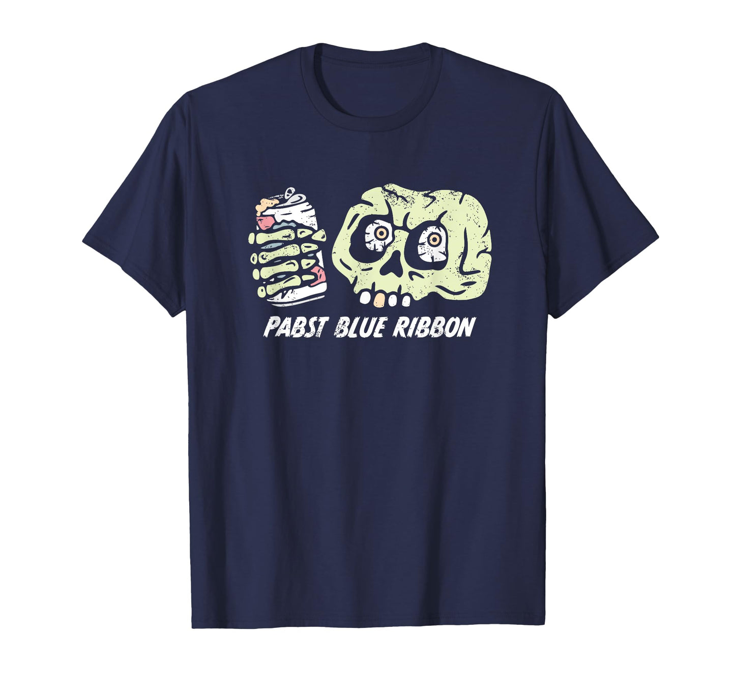 Pabst Blue Ribbon | Halloween Skull Can T-Shirt