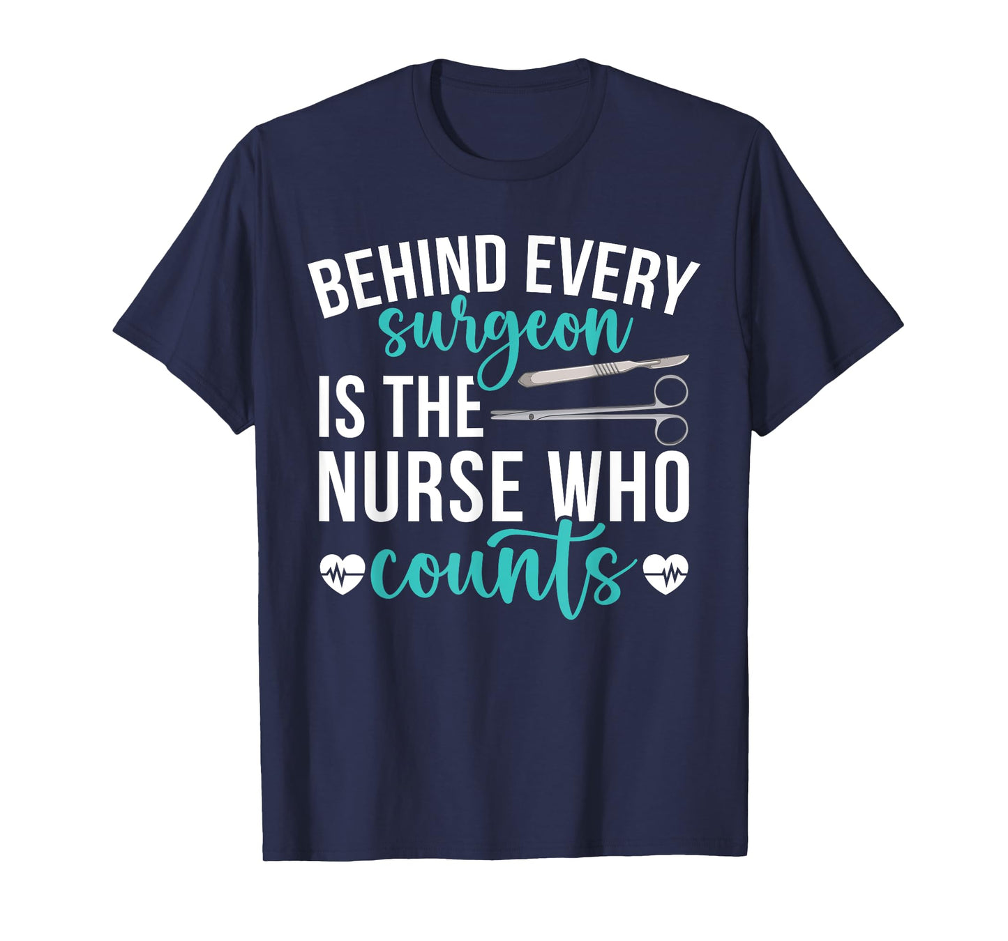 OR Nurse Who Counts Operating Room Nurse OR Nursing T-Shirt, Small, Black