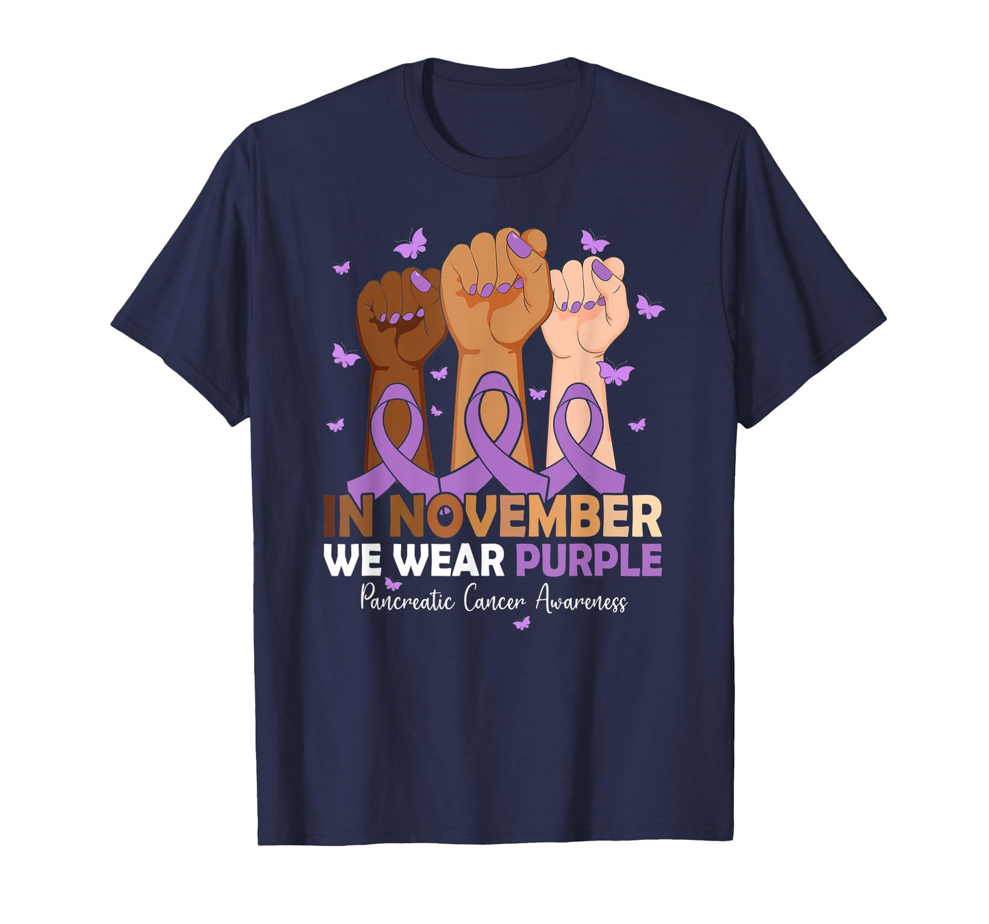 In November We Wear Purple Pancreatic Cancer Awareness T-Shirt