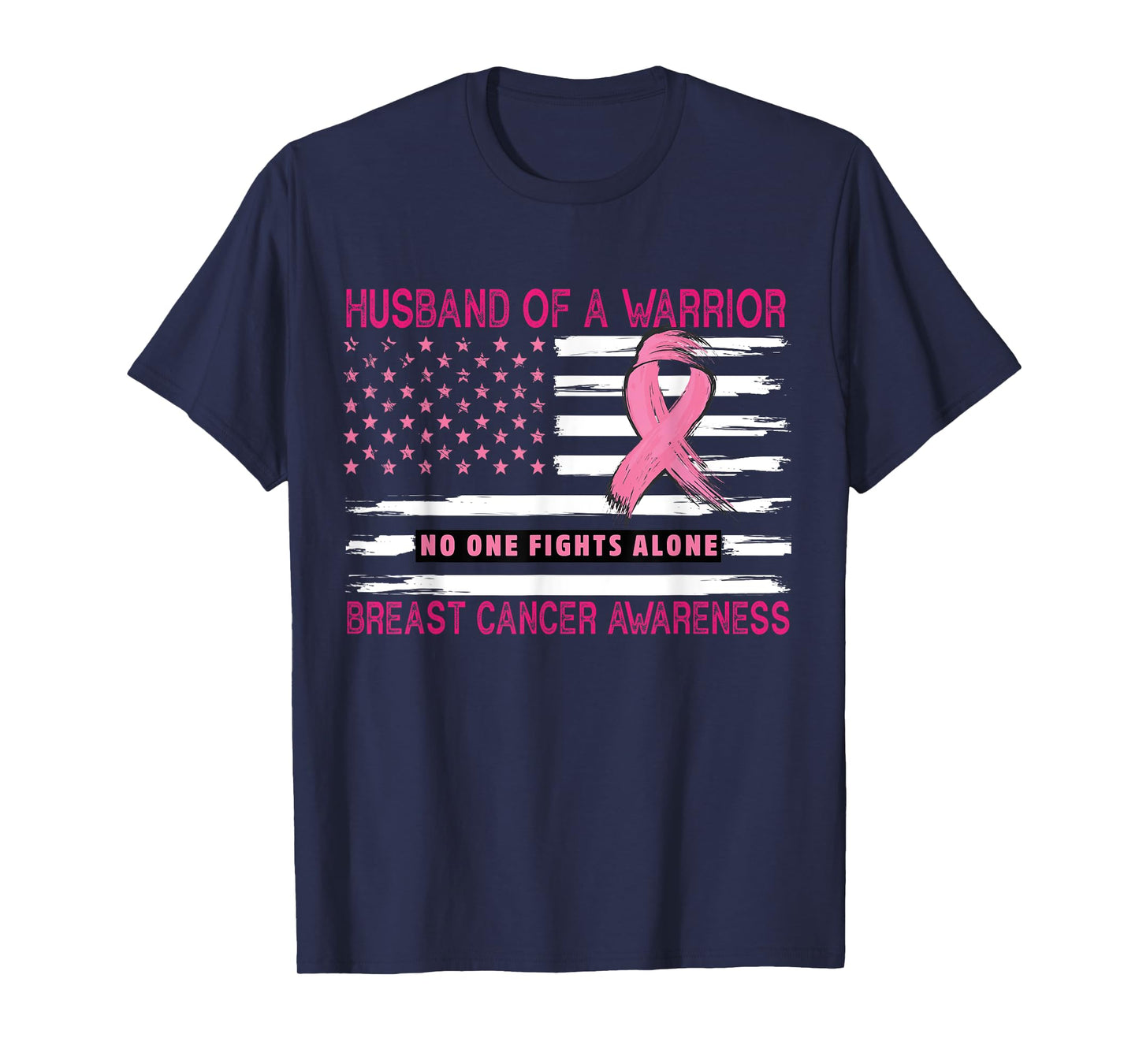 Husband Of A Warrior Breast Cancer Awareness Support Squad T-Shirt