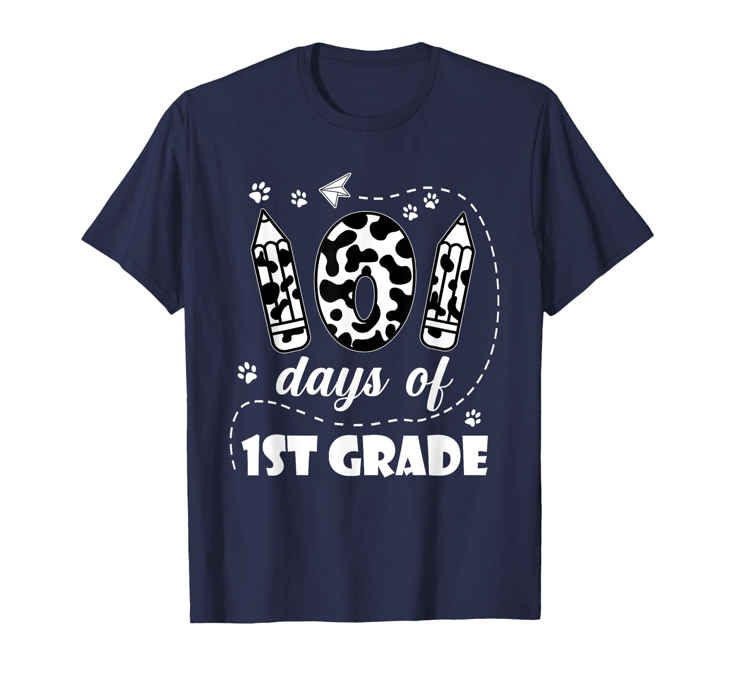 101 Days 1st Grade School 100th Day Dog 100 Days Students T-Shirt