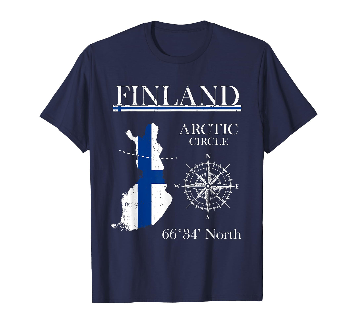 Finland Arctic Circle - Adventure - Suomi Finnish Flag T-Shirt