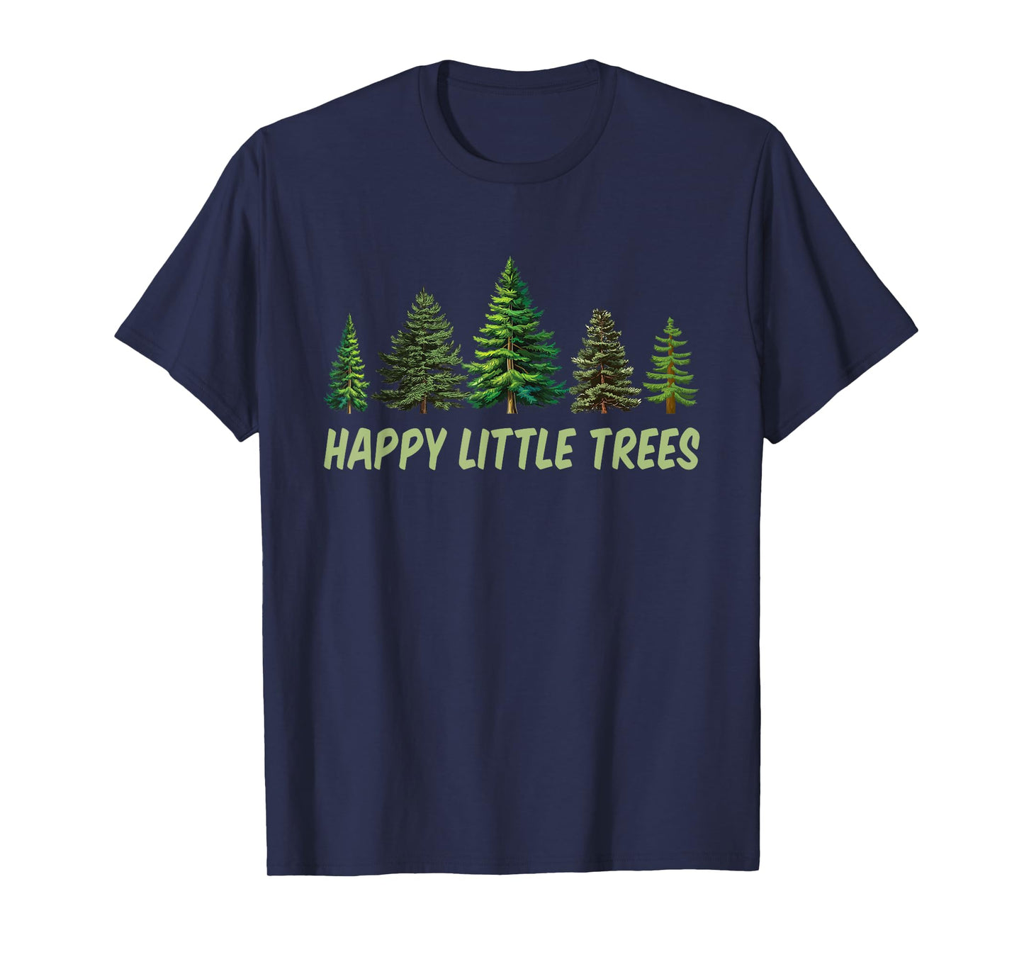 Happy Little Trees Vintage Camping T-Shirt