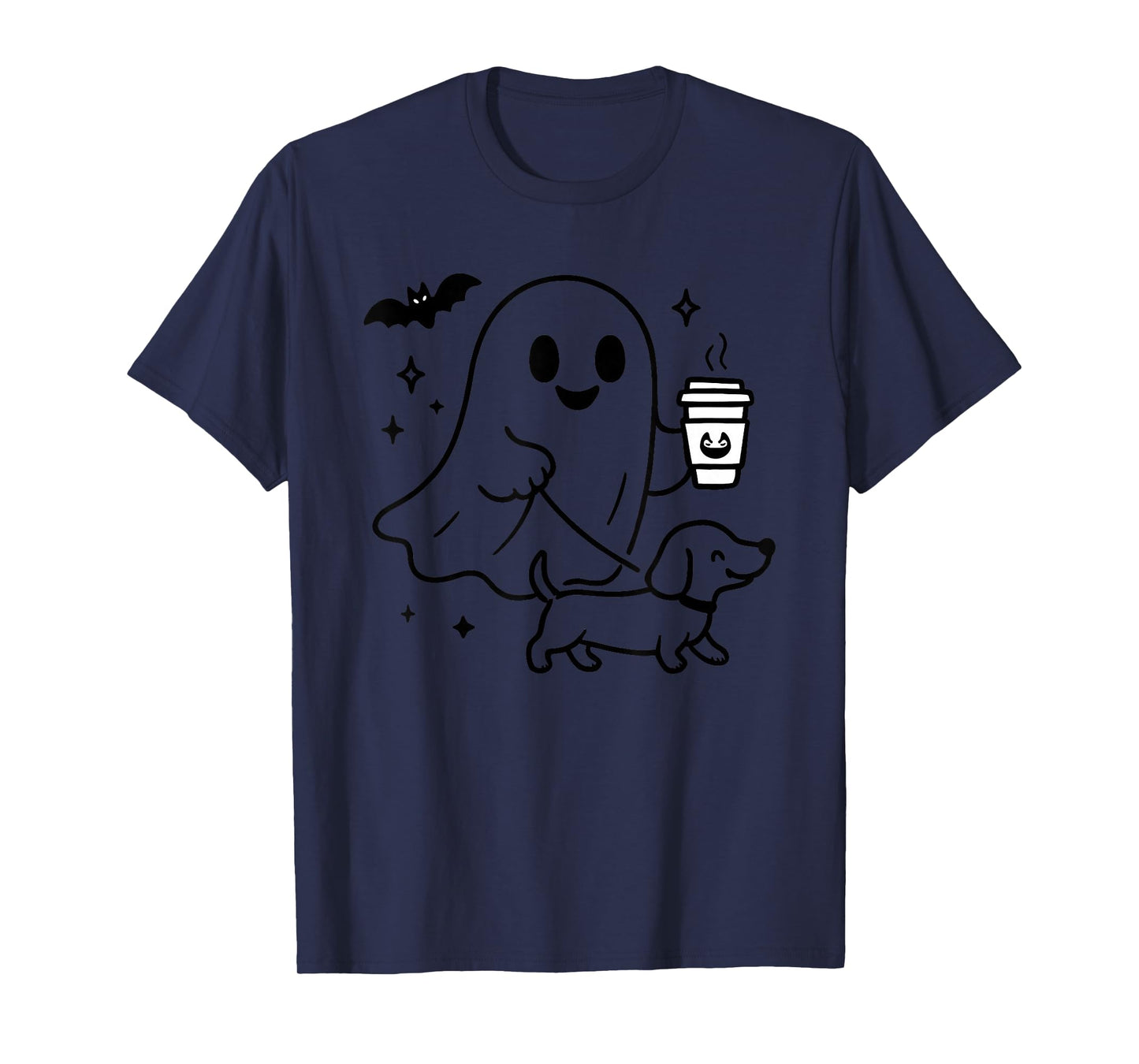 Funny Dachshund Ghost Halloween Spooky Season Weenie Dog T-Shirt