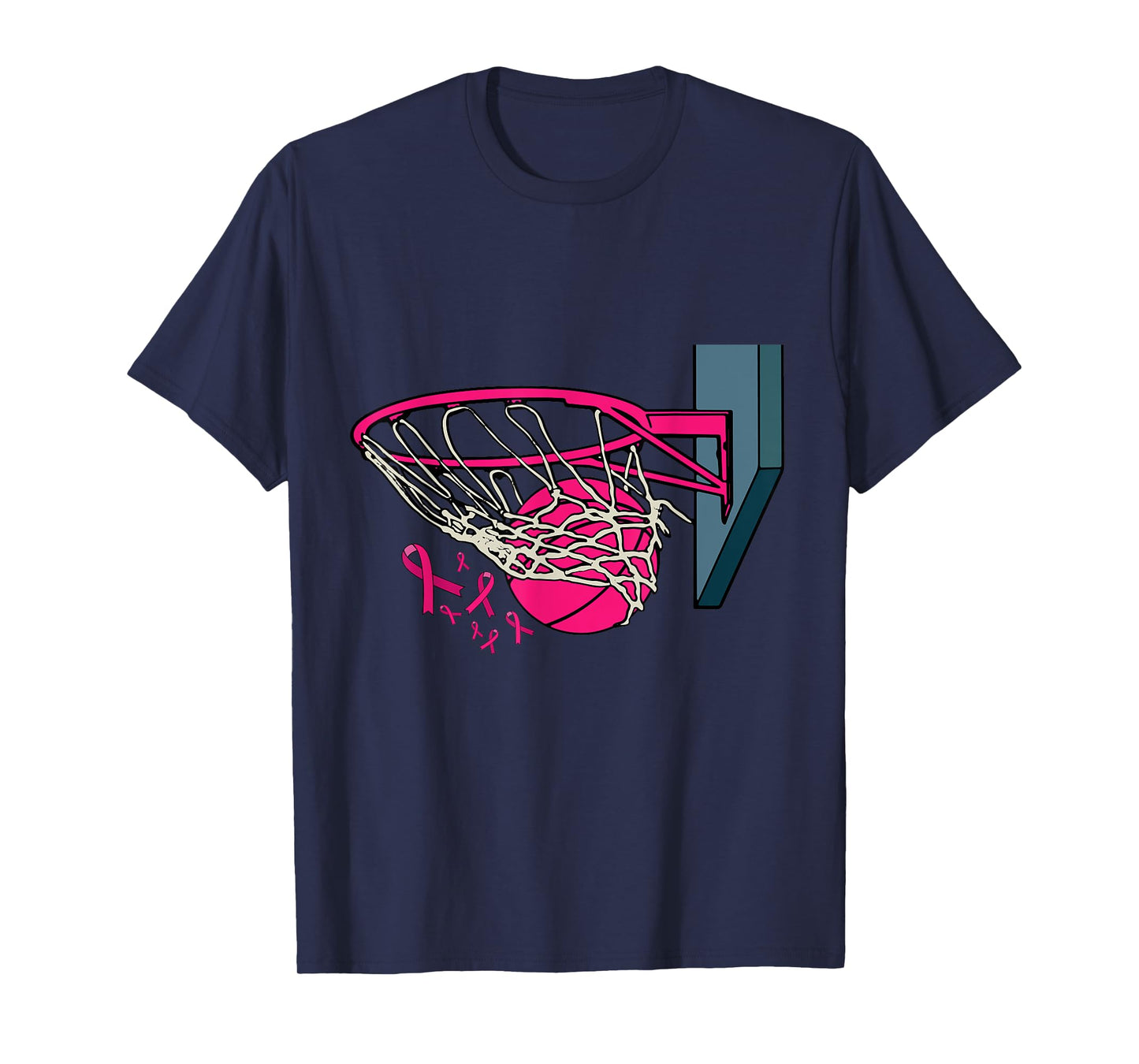 Basketball Player Pink Ribbon Breast Cancer Awareness Sport T-Shirt