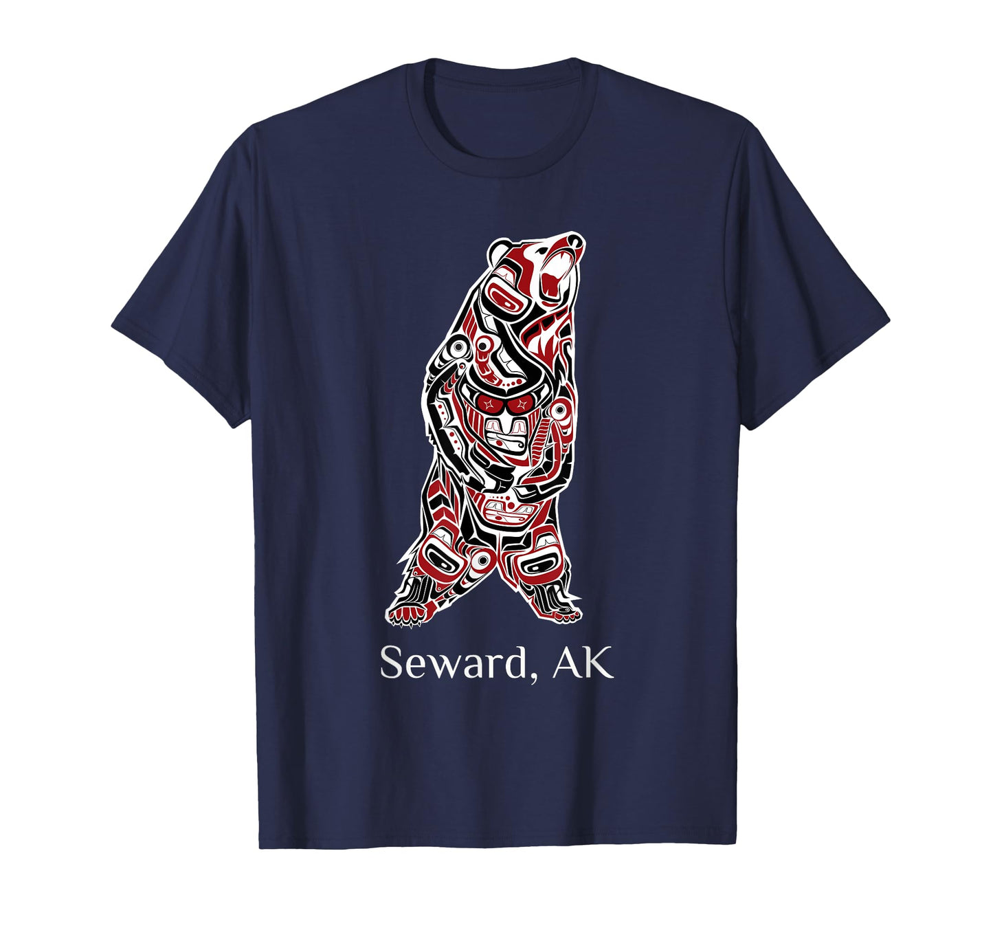 Seward Alaska Native American Indian Brown Grizzly Bear Gift T-Shirt