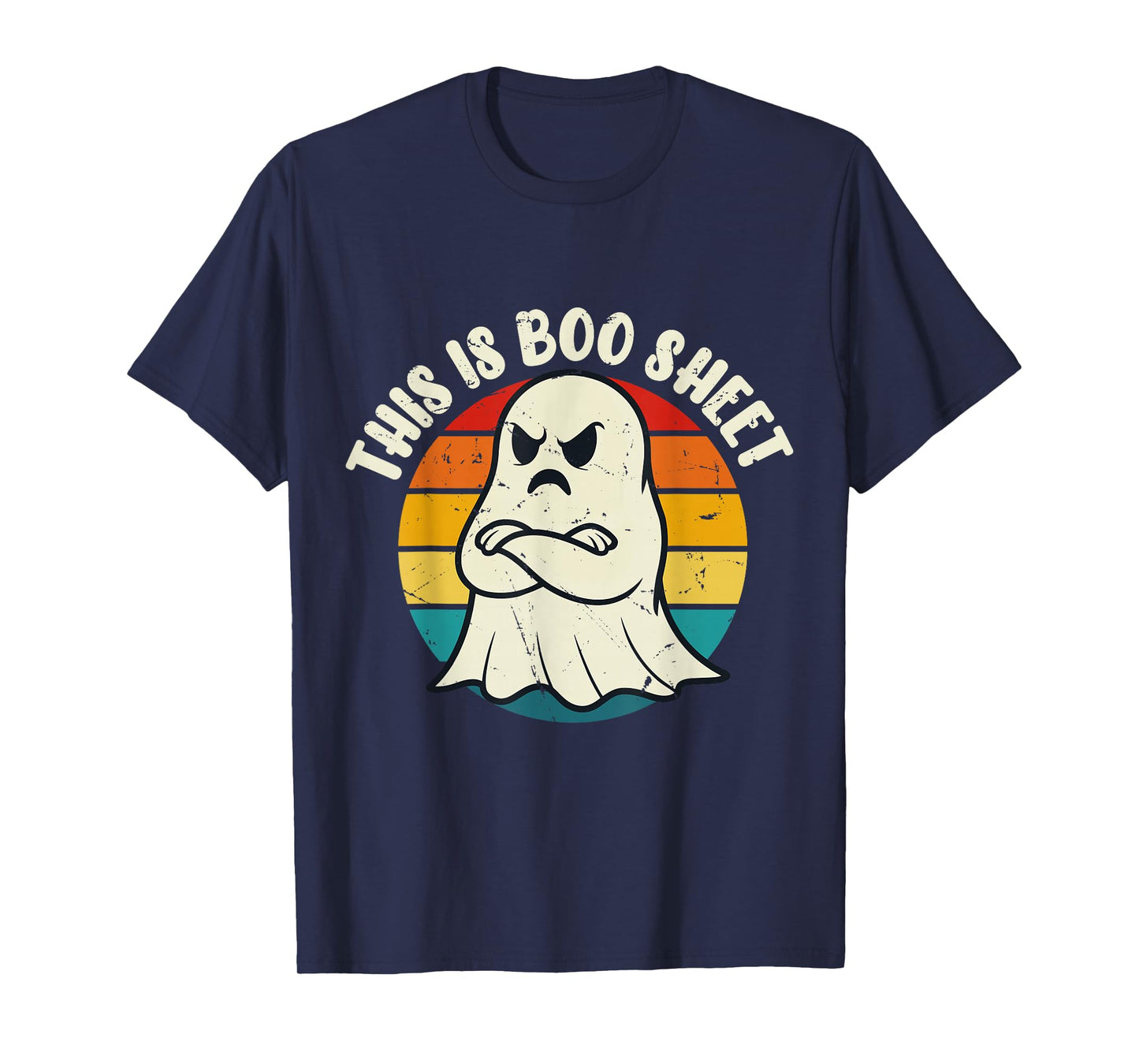 This is Boo Sheet Ghost Retro Halloween Costume Men Women T-Shirt