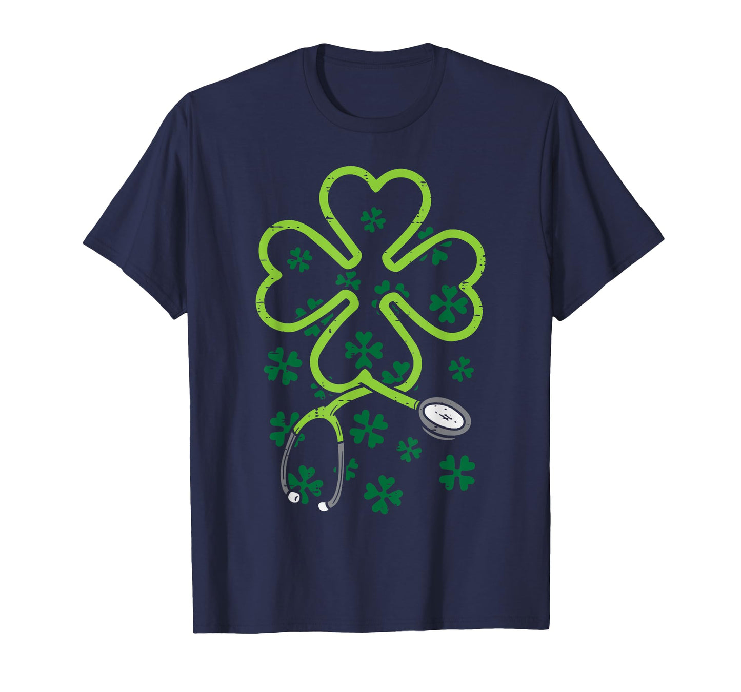 Shamrock Stethoscope Scrub Nurse St Patricks Day RN Women T-Shirt