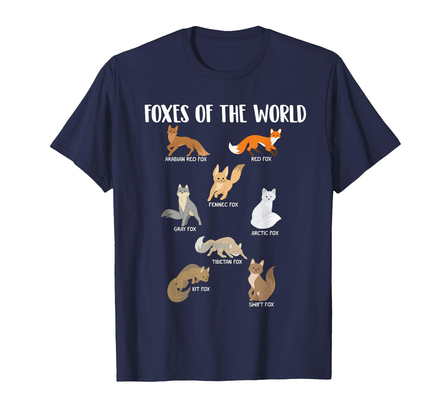 Foxes Of The World - Fox Lover Wild Nature Camper T-Shirt