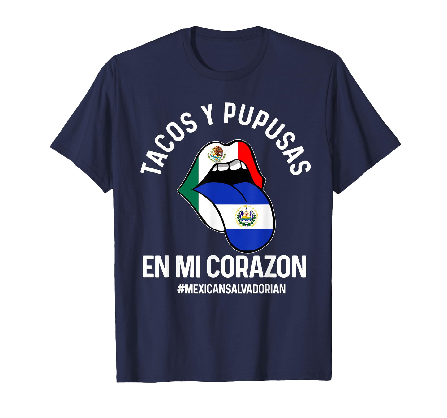 Half Salvadorian Half Mexican flag mexico and Salvadoran T-Shirt