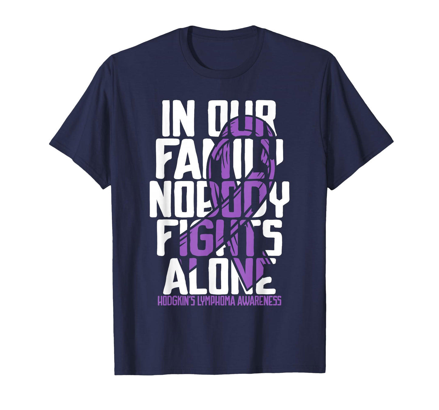 Hodgkins Lymphoma Purple Family Hodgkin's Lymphoma Awareness T-Shirt