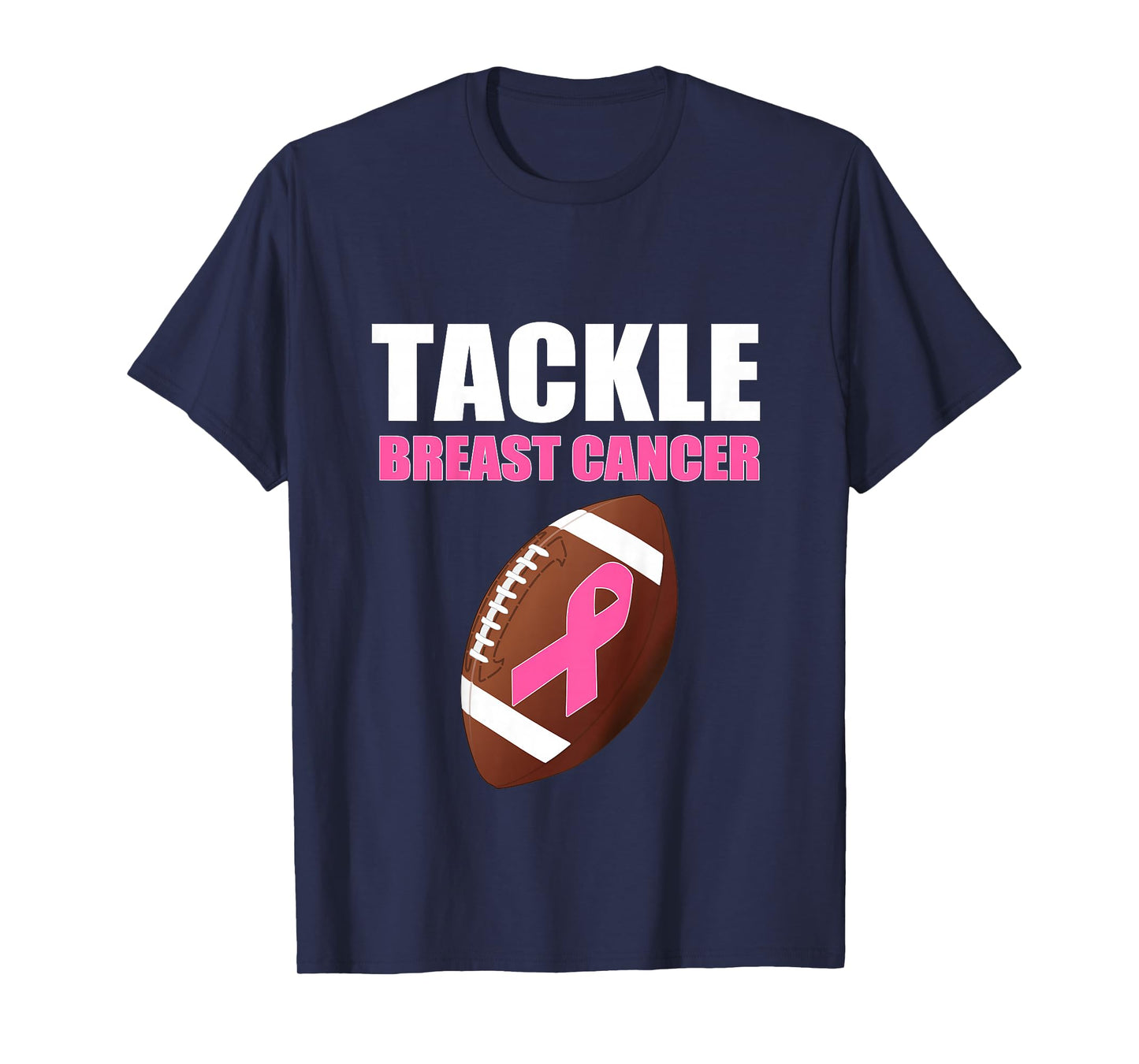 Football Breast Cancer Awareness Pink Ribbon for Boys Girls T-Shirt