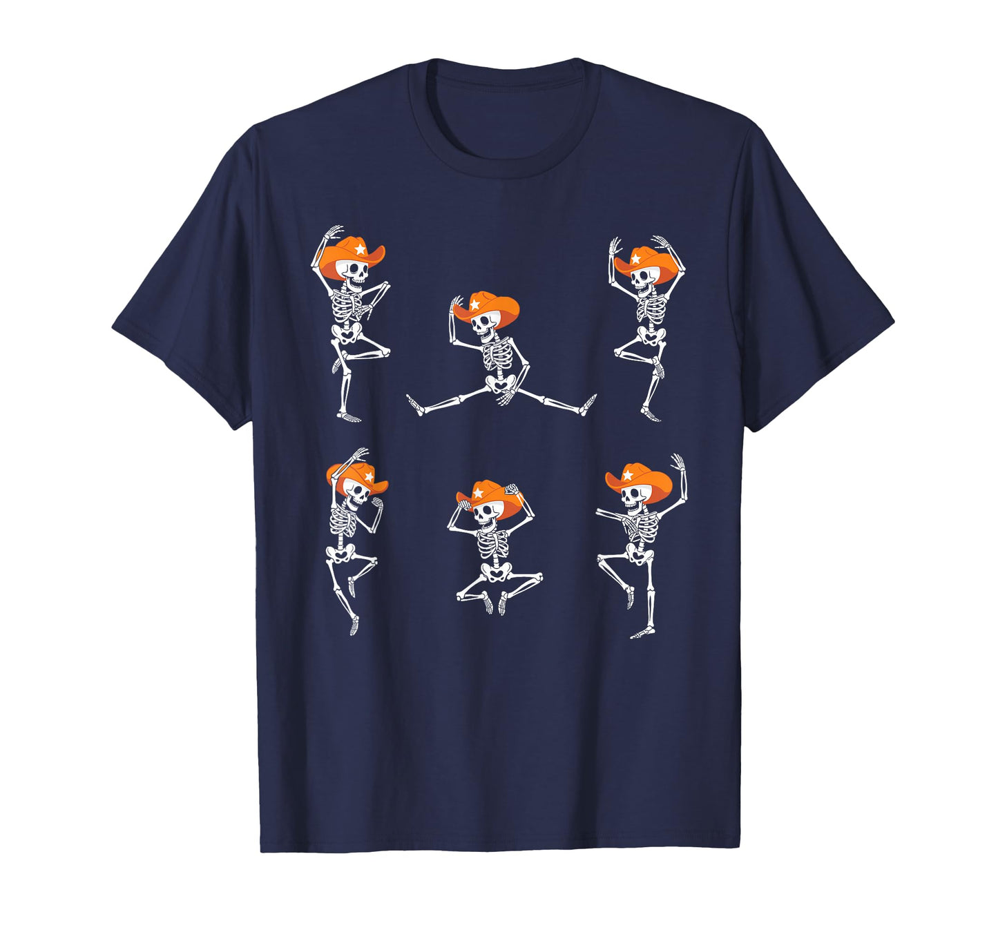 Dancing Skeletons Cowboys Dance Challenge Halloween T-Shirt