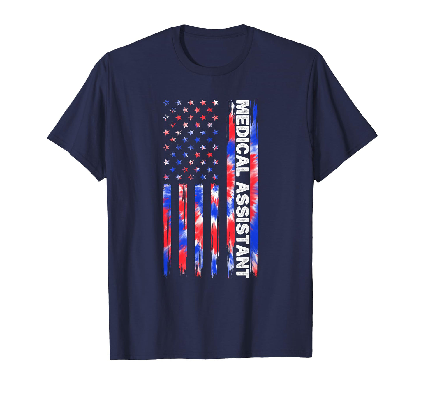 Medical Assistant Tie Dye American Flag 4th Of July MA USA T-Shirt