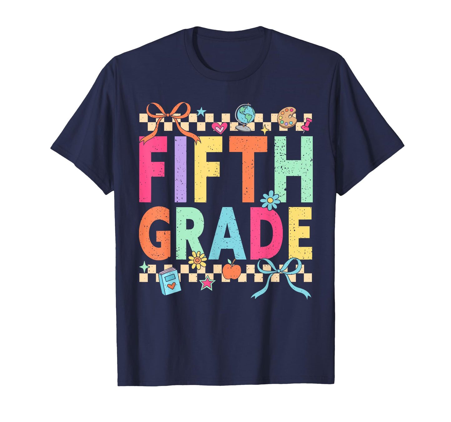 Retro Fifth Grade Back To School 5th Grade Teacher Girl Boy T-Shirt
