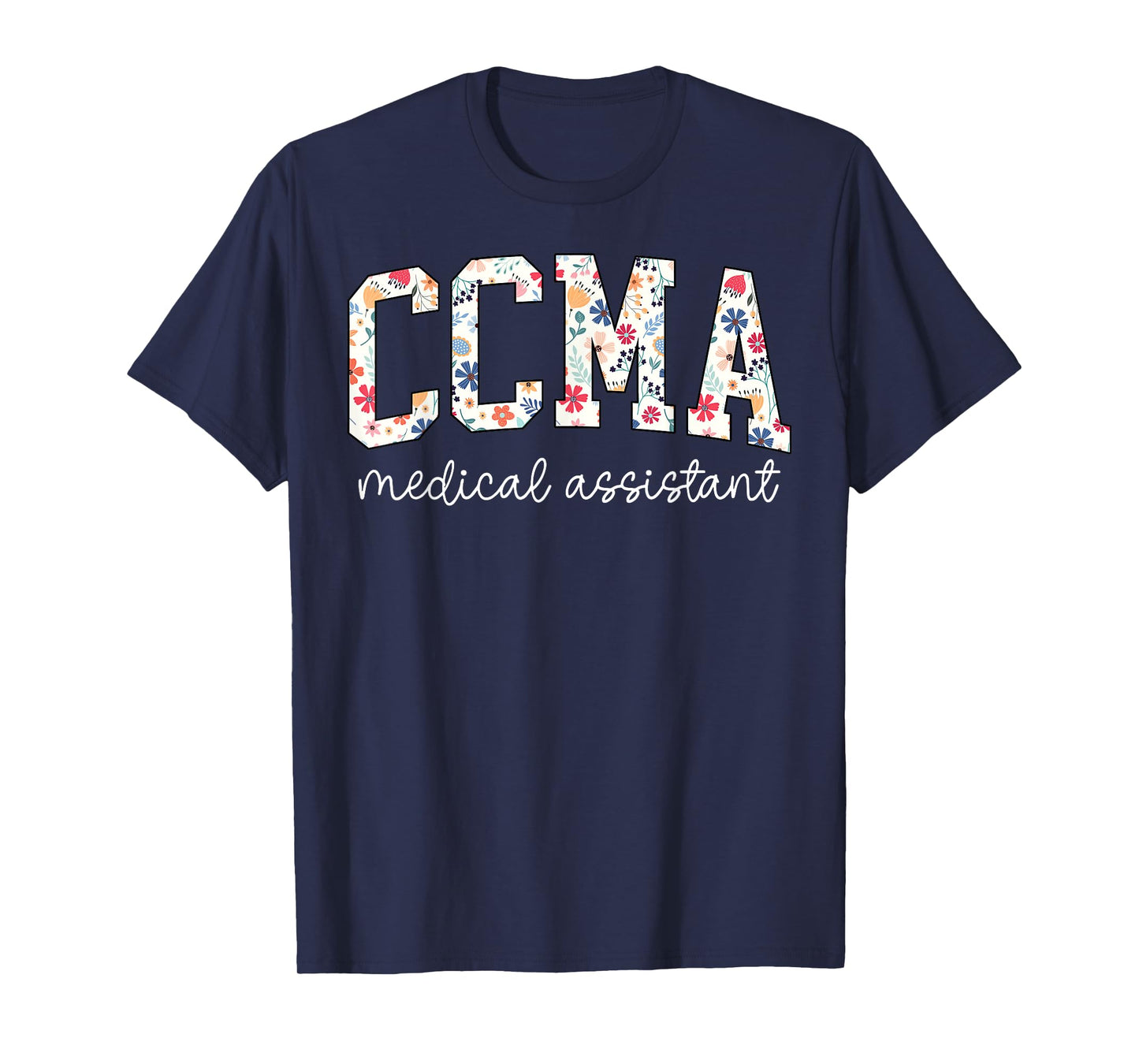 Retro Floral CCMA Nurse Certified Clinical Medical Assistant T-Shirt
