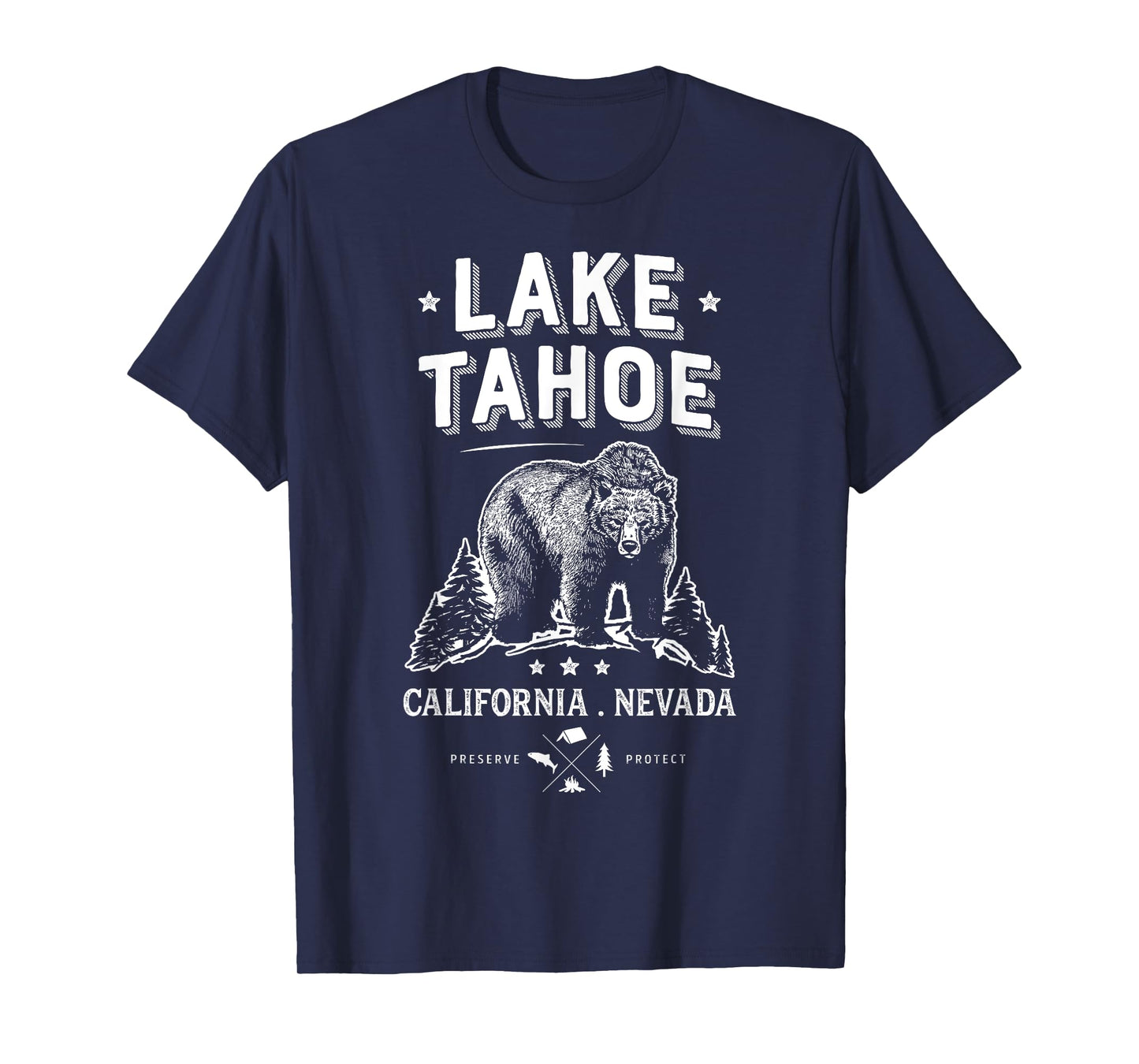 Lake Tahoe T Shirt California Nevada Vintage Bear Men Women T-Shirt