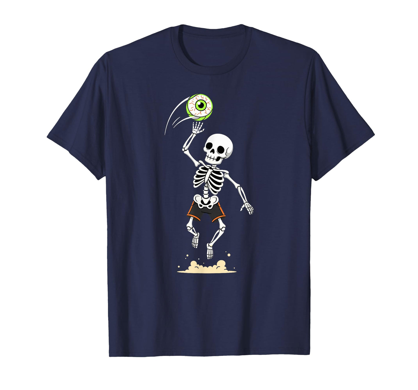 Halloween Skeleton Basketball Dunk Eyeball Player T-Shirt