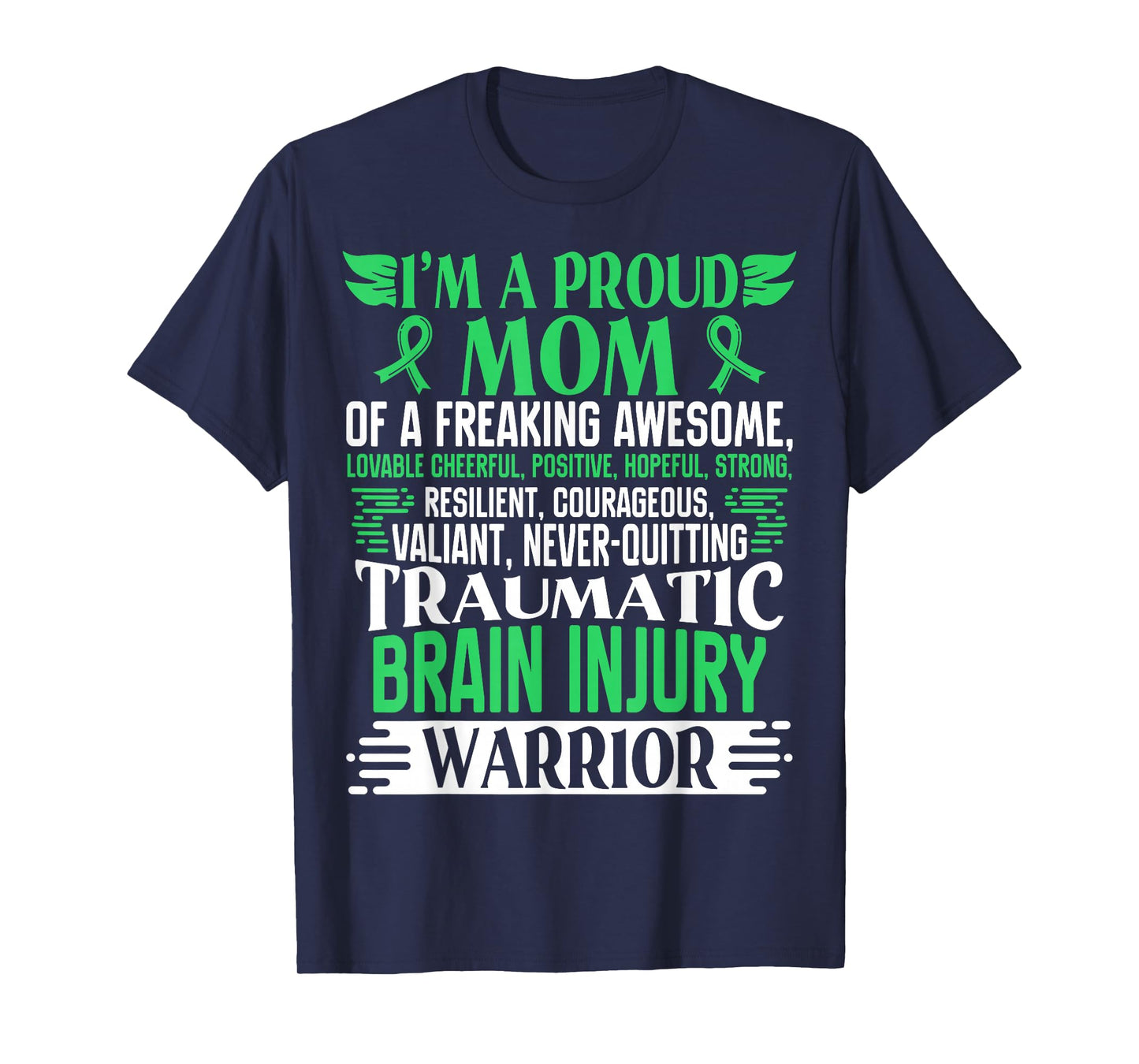 Traumatic Brain Injury Awareness Ribbon Mom TBI Gift T-Shirt