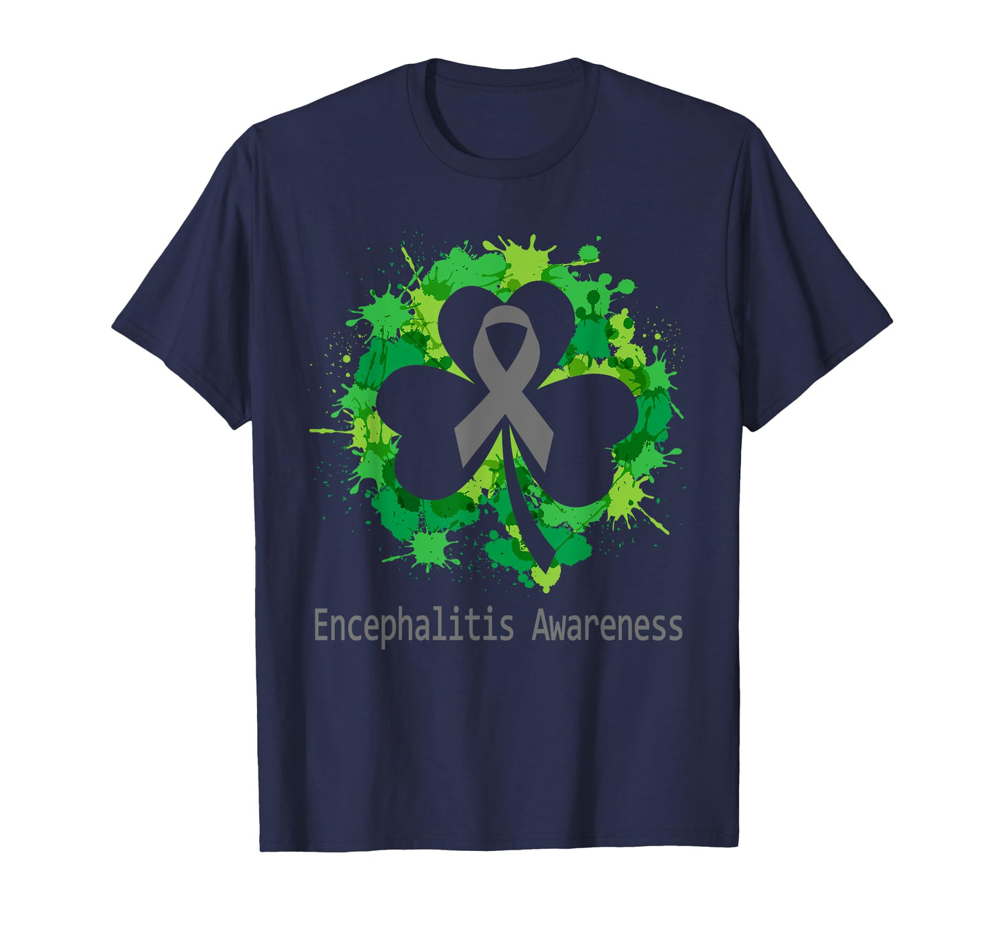 Clover Encephalitis Awareness Shirt For Women Men T-Shirt