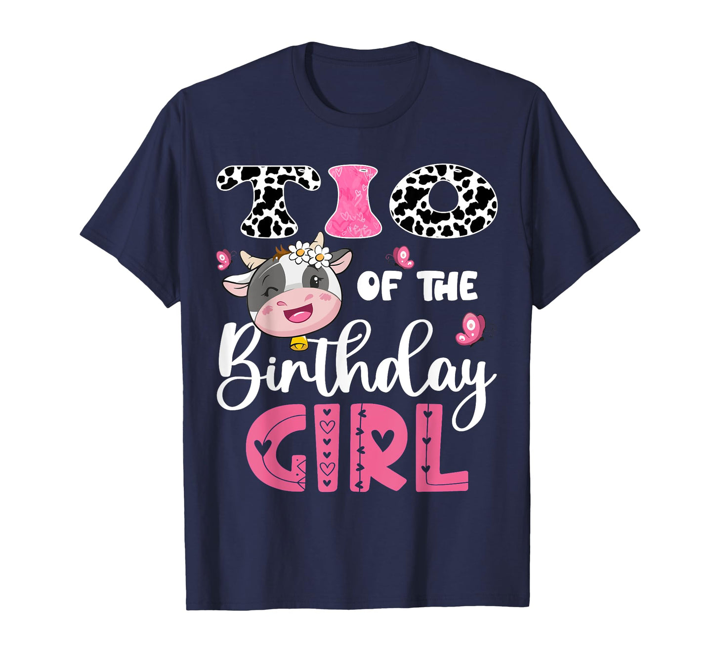 Tio Of The Birthday Girl Farm Cow 1St Birthday Party T-Shirt