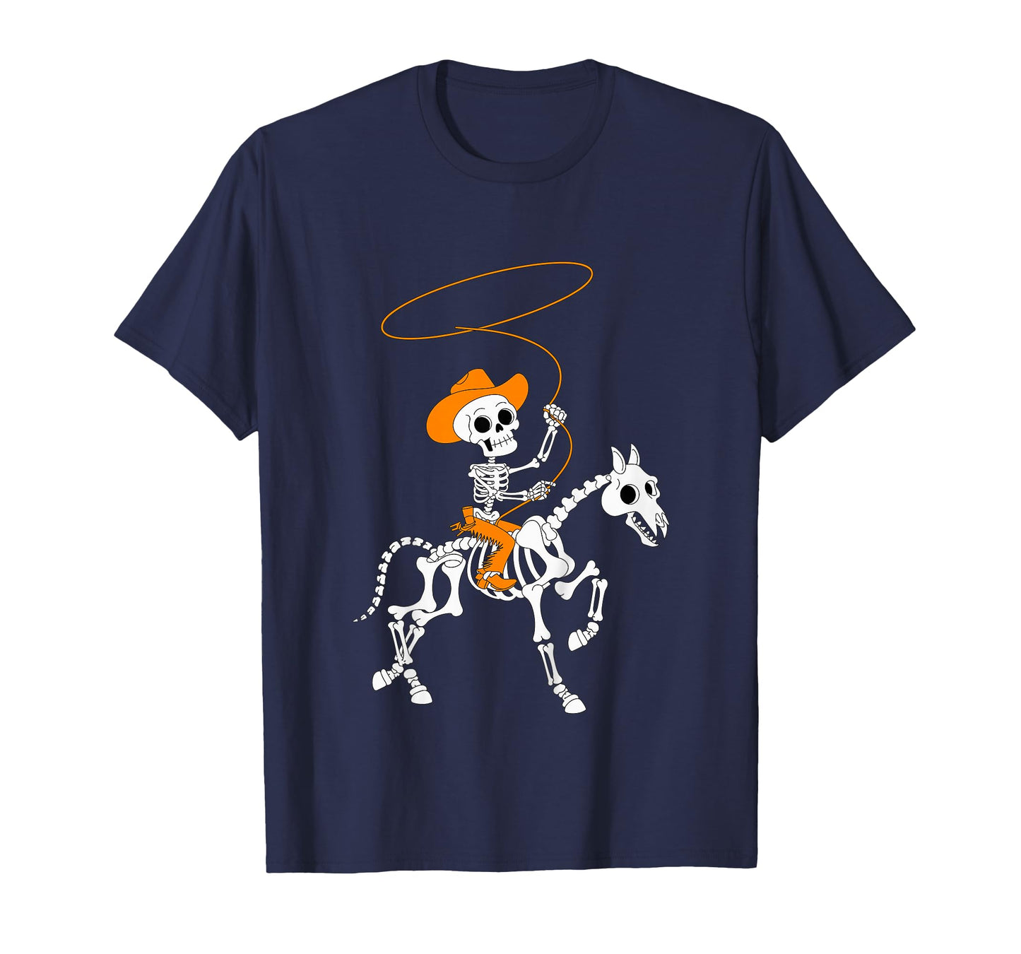 Kids Funny Halloween Cowboy Horse Skeleton Costume T-Shirt